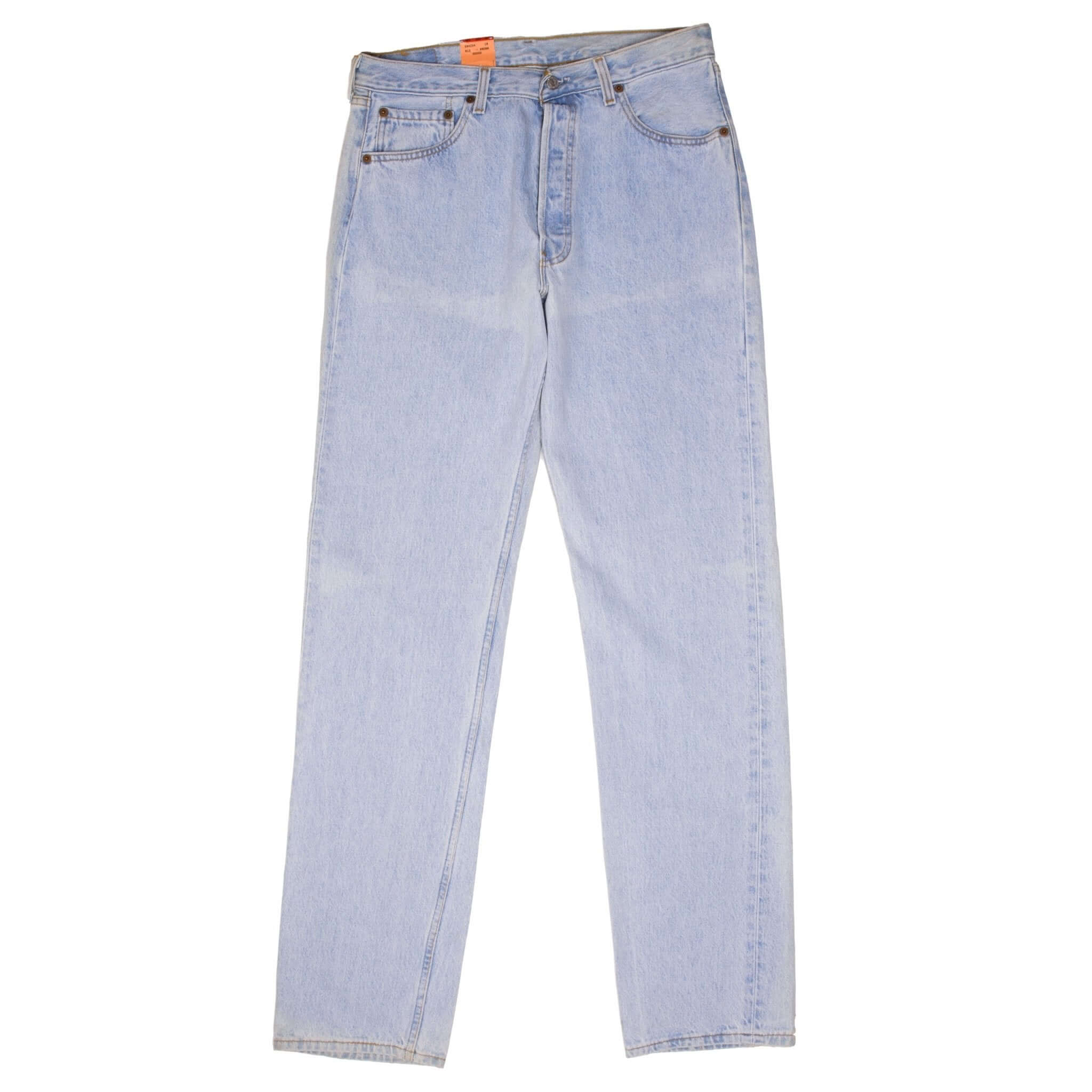 Beautiful Indigo Levis 501 Jeans 1990s Made in USA with Very Light Wash Size on tag 34X36 Back Button #511