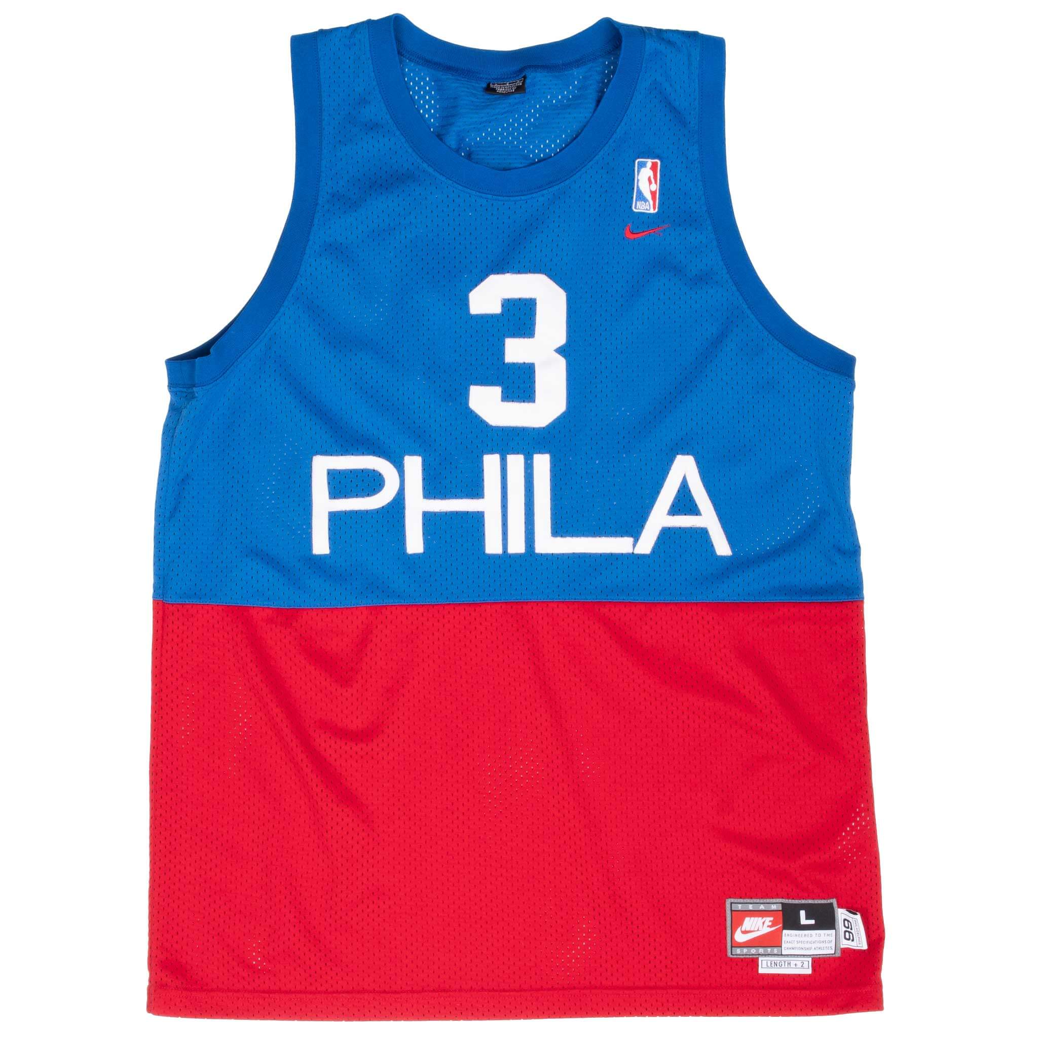 Vintage Nba Philadelphia 76Ers Iverson 1990S Nike Jersey Size Large