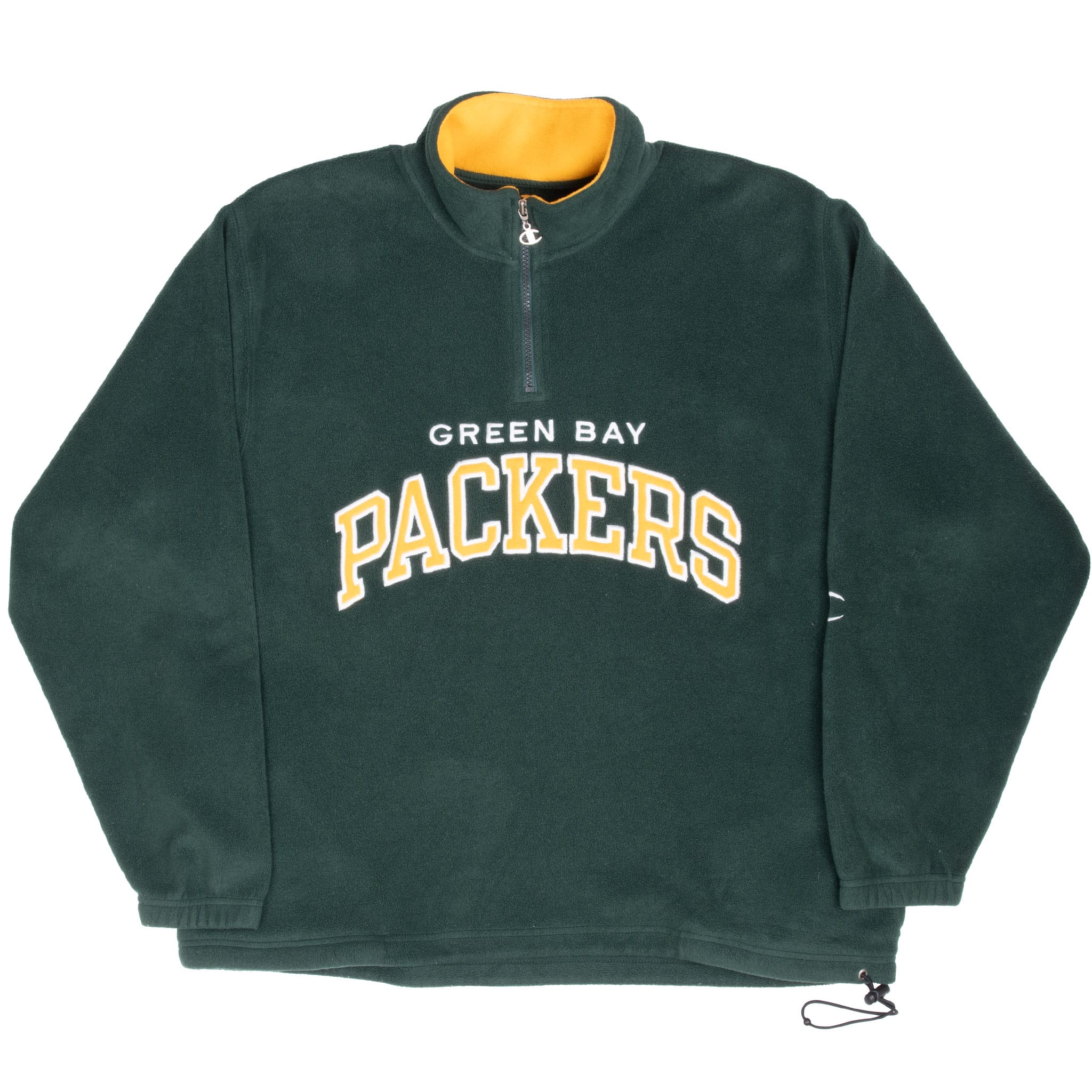 Vintage Nfl Green Bay Packers Quarter Zip Champion Fleece Jacket Size Large 1990S