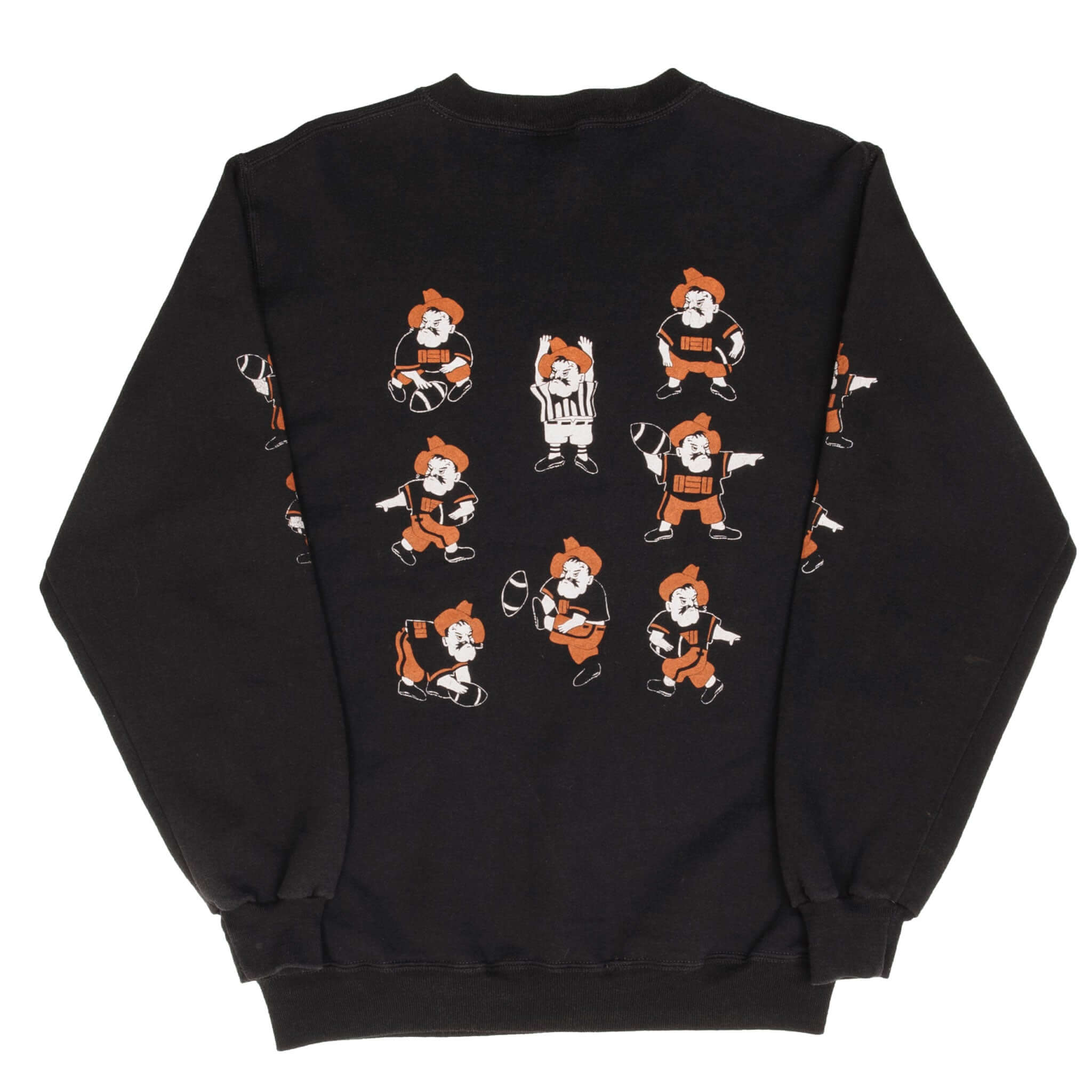 Vintage Ncaa Oklahoma State Pistol Pete Sweatshirt 1990S Medium Made In Usa