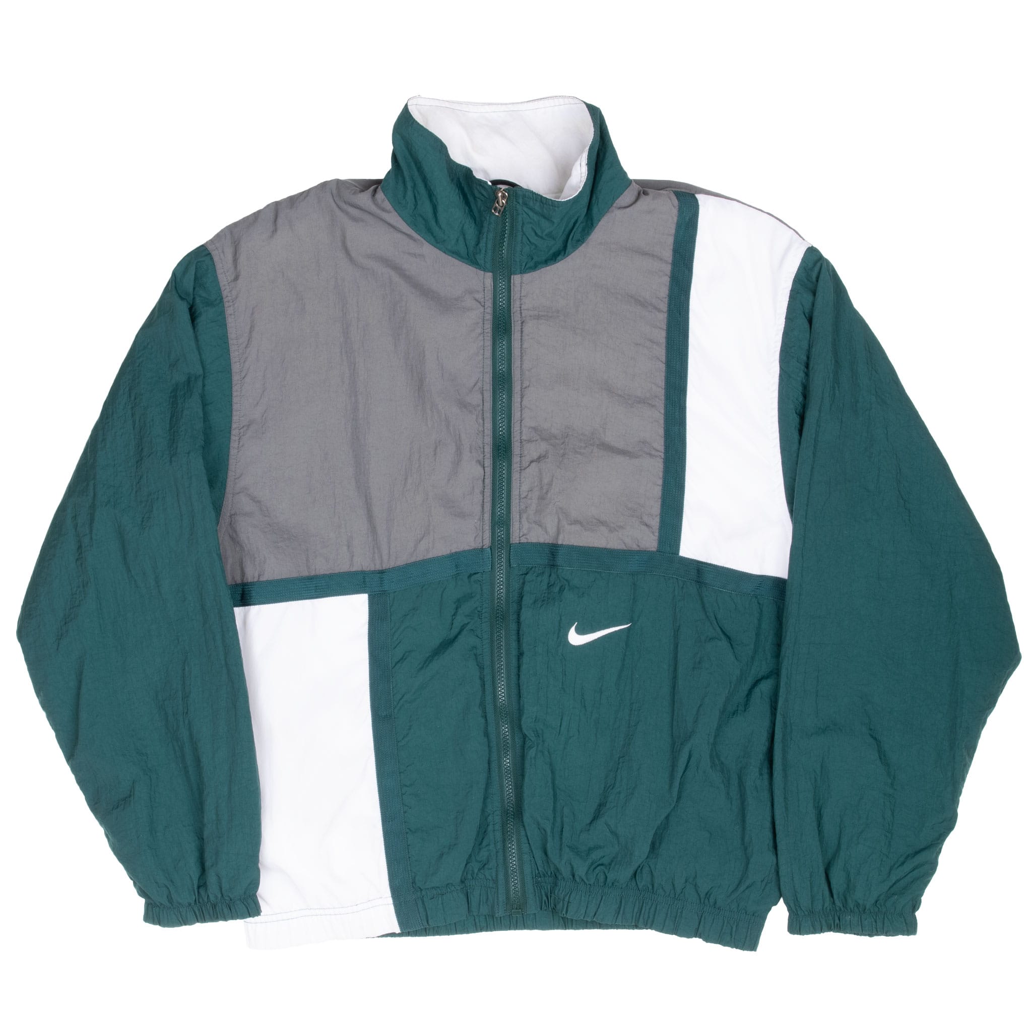 Vintage Nike Green Black Windbreaker Jacket 1990S Size Medium