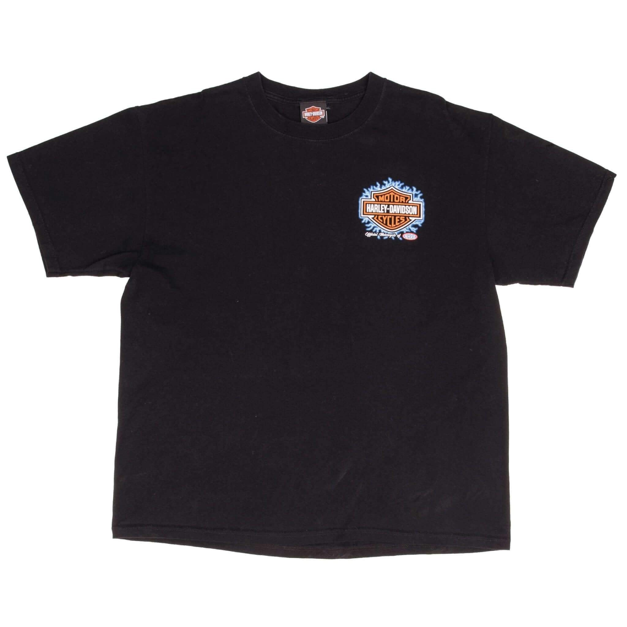 Vintage Harley Davidson Official Motorcycle Of NHRA Tee Shirt 2000S Size XL