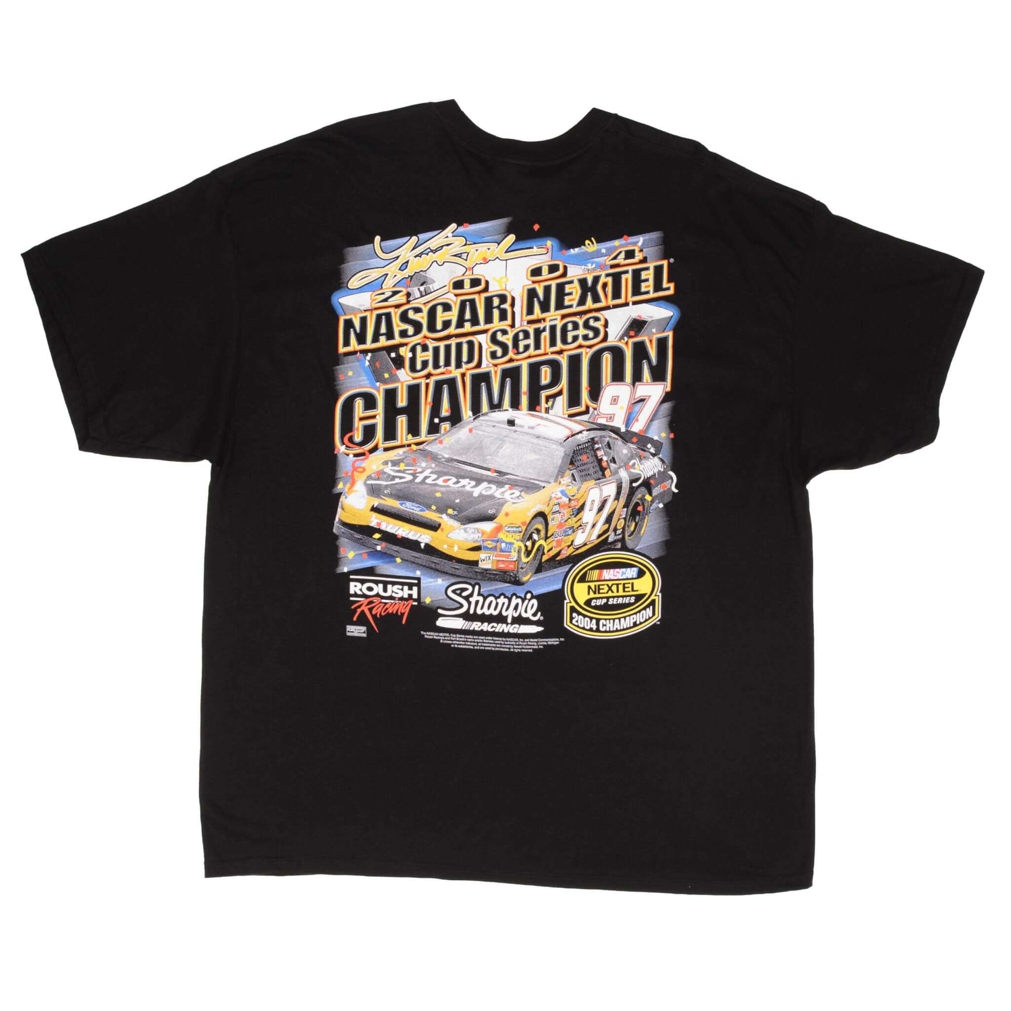 Vintage Nascar Kurt Bush Nextel Cup Series Champion 2004 Tee Shirt Size 3XL
