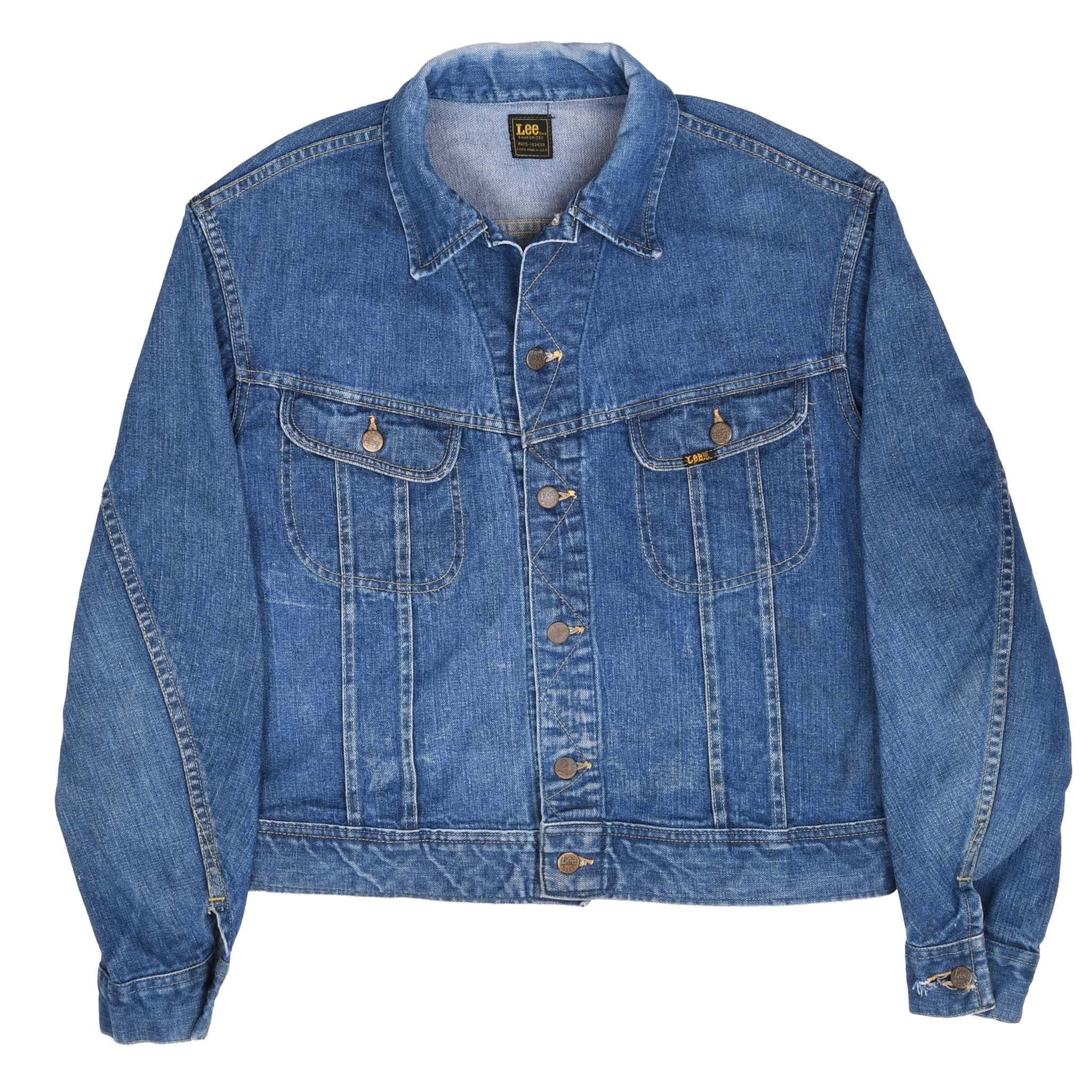 Vintage Lee Pat-153438 2 Pockets Sanforized Denim Jacket 1960S Size 46 Made In Usa