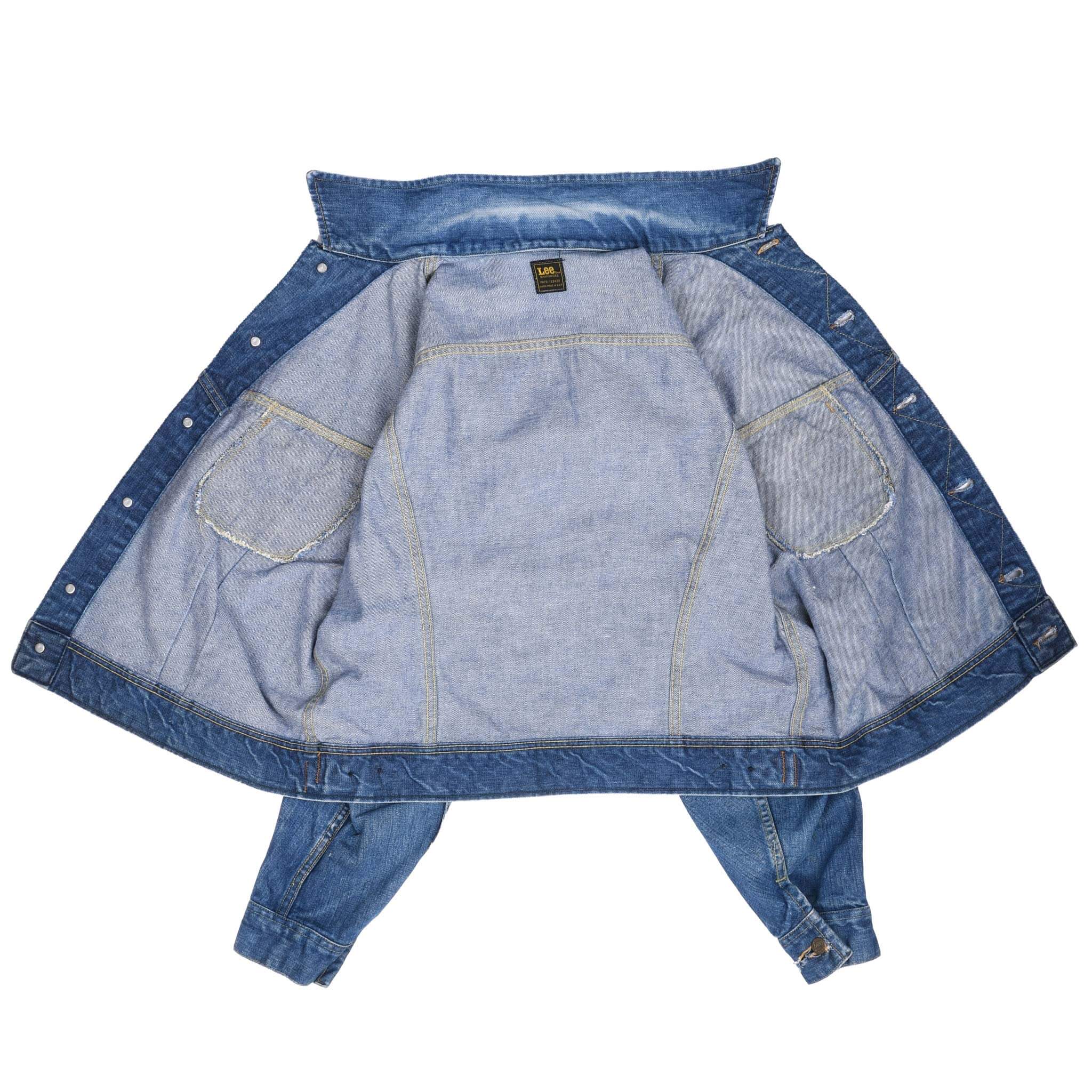 Vintage Lee Pat-153438 Pockets Denim Jacket 1960S Size 46 Made In Usa