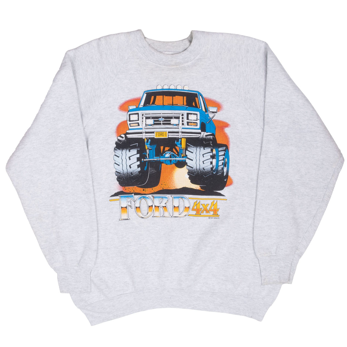 Vintage Ford 4X4 Monster Truck Sweatshirt 1987 Size Xl Made In Usa