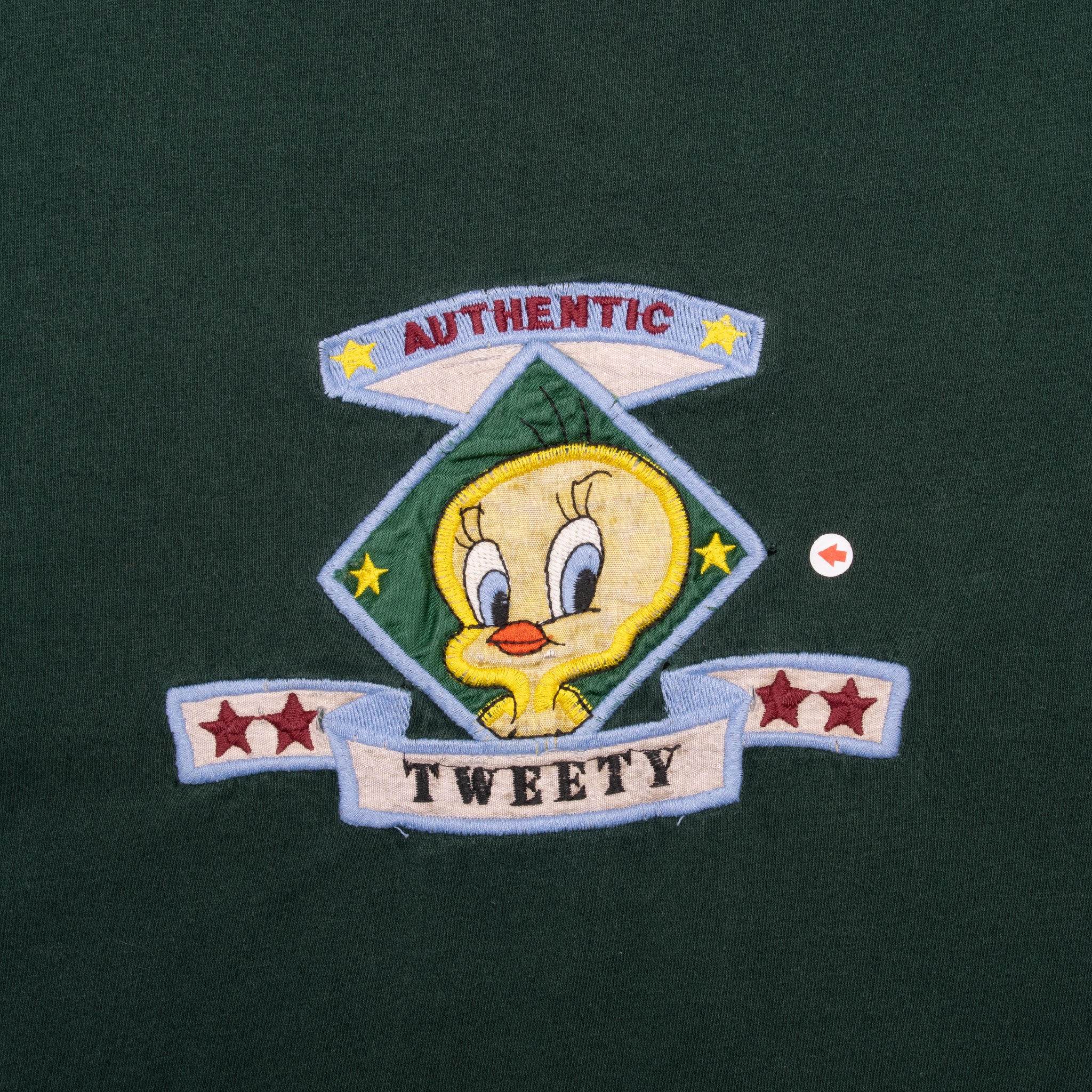 VINTAGE LOONEY TUNES TWEETY EMBROIDERED TEE SHIRT 1996 LARGE MADE IN USA