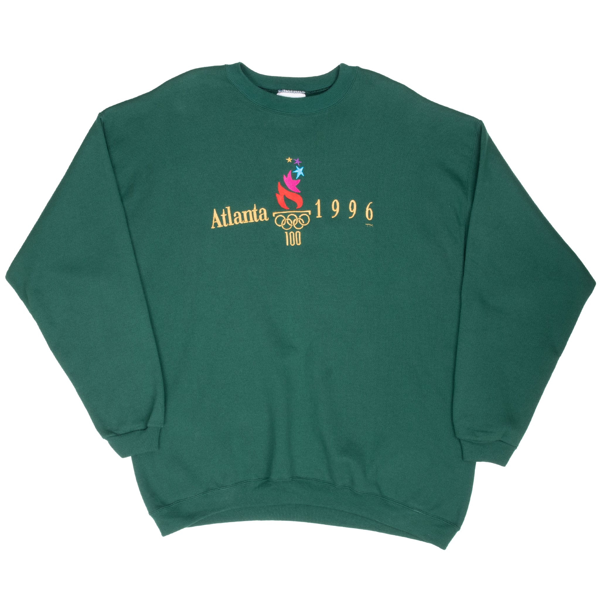 Vintage Atlanta Olympic Games 1996 Embroidered Sweatshirt Size XL Made In Usa