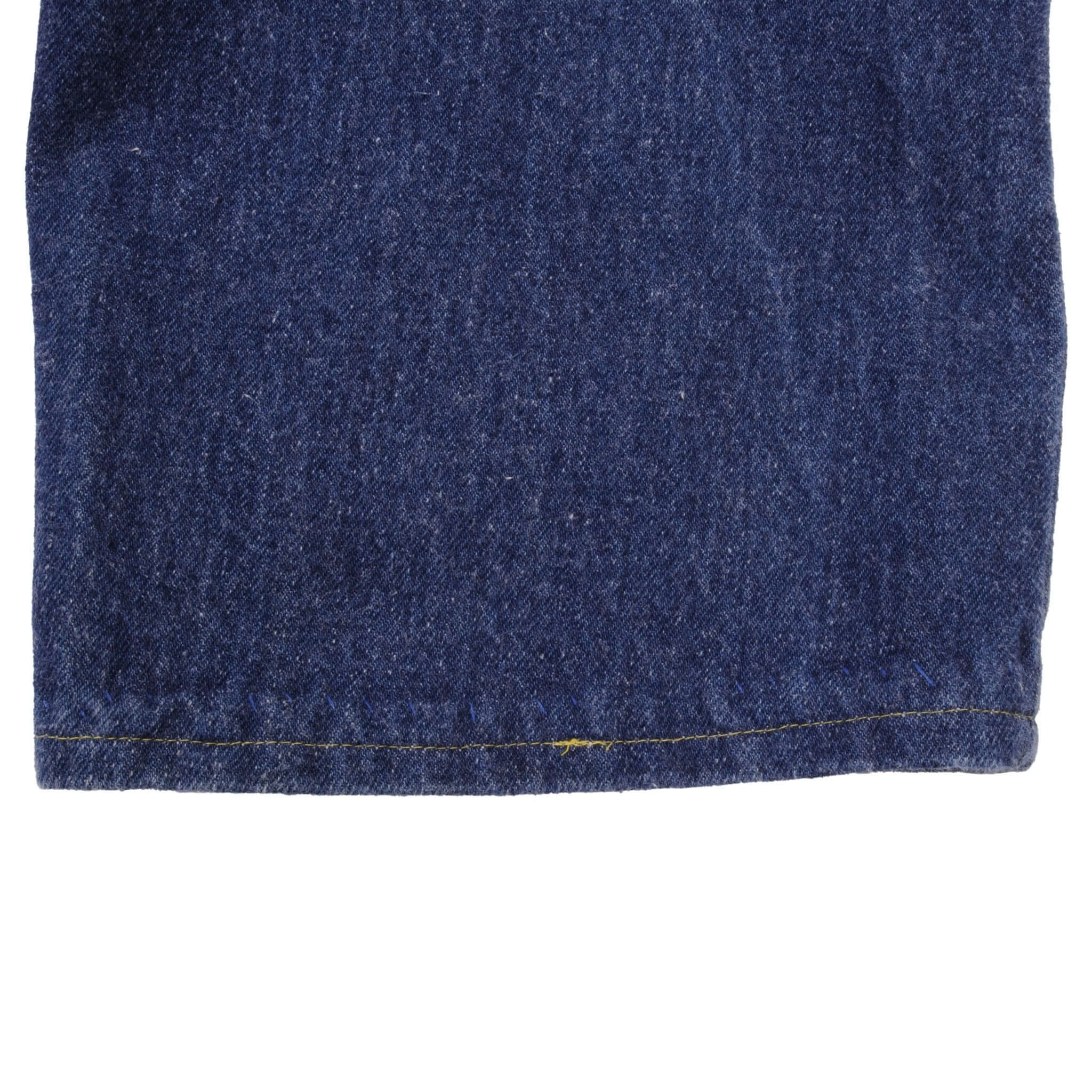 Beautiful Indigo Levis 501 Jeans 1980s Made in USA with Dark Wash Size on tag 38X30 Actual Size 36X29 Back Button #511 Not Original Hem