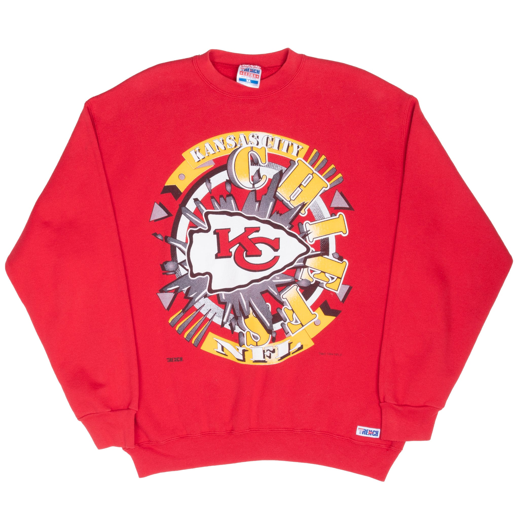 Vintage Nfl Kansas City Chiefs 1994 Sweatshirt Size XL Made In Usa