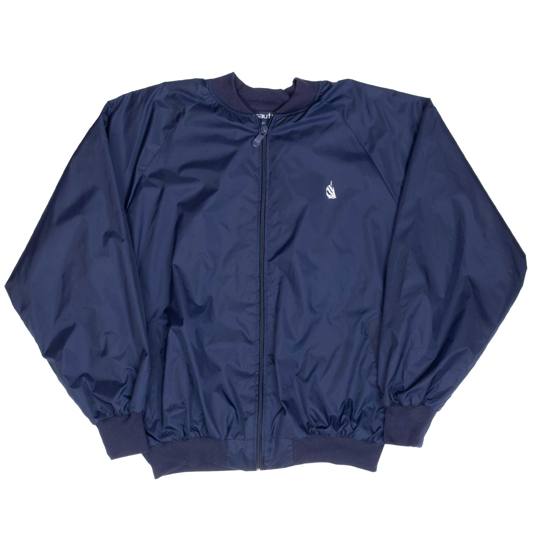 Vintage Nautica Blue Windbreaker Bomber Jacket 1990S Size Large