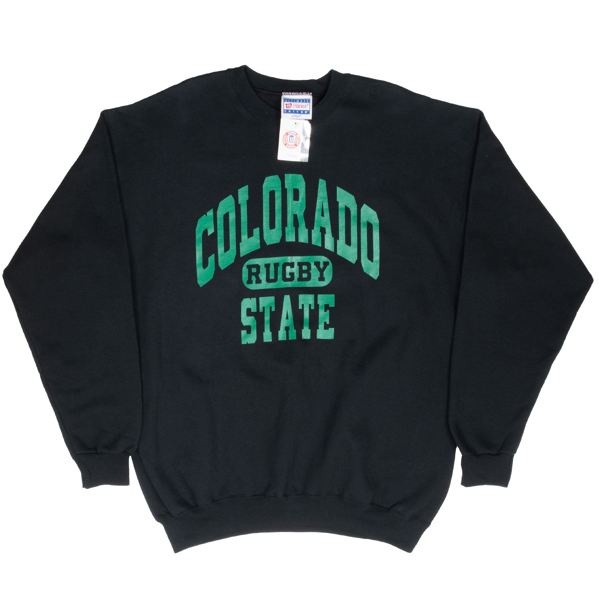 Vintage Colorado State University Rugby Black Sweatshirt 1996 Size Large Deadstock With Tags