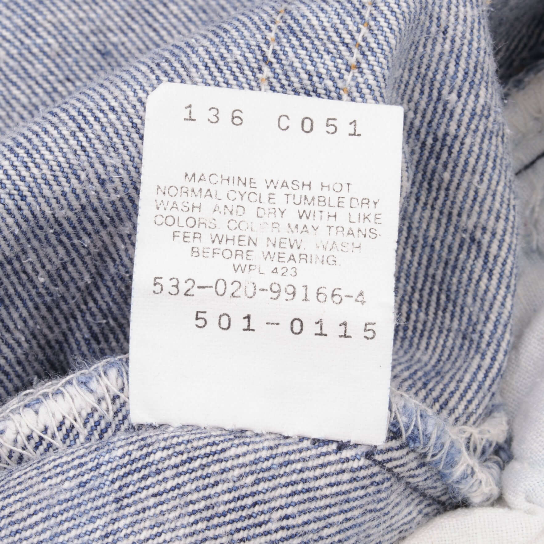 Beautiful Indigo Levis 501 Jeans 1980s Made in USA with Medium Wash Size on tag 36X32 Actual Size 35X32 Back Button #532