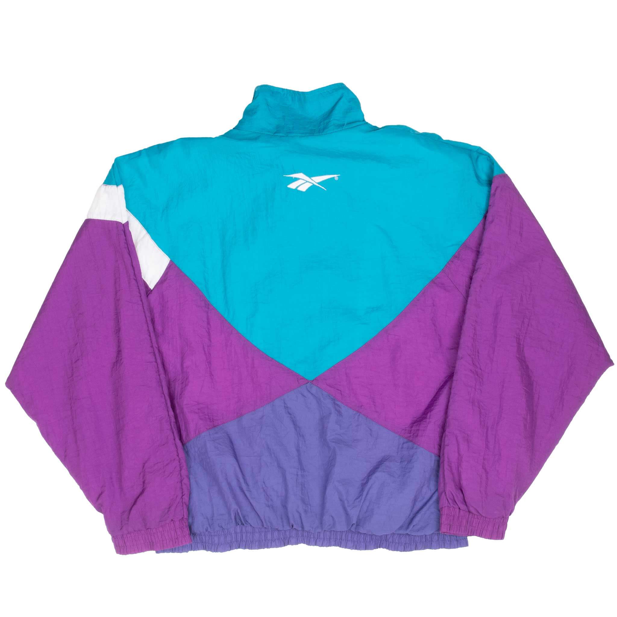 Vintage Reebok Neon Windbreaker Jacket 1990S Size Medium