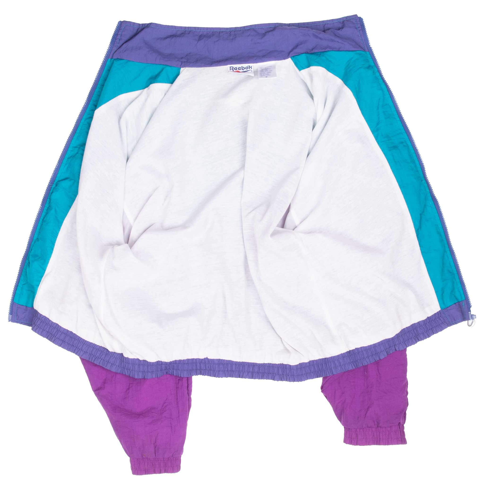 Vintage Reebok Neon Windbreaker Jacket 1990S Size Medium