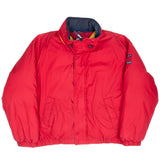 Vintage Tommy Hilfiger Red Puffer Jacket 1990S Size XL