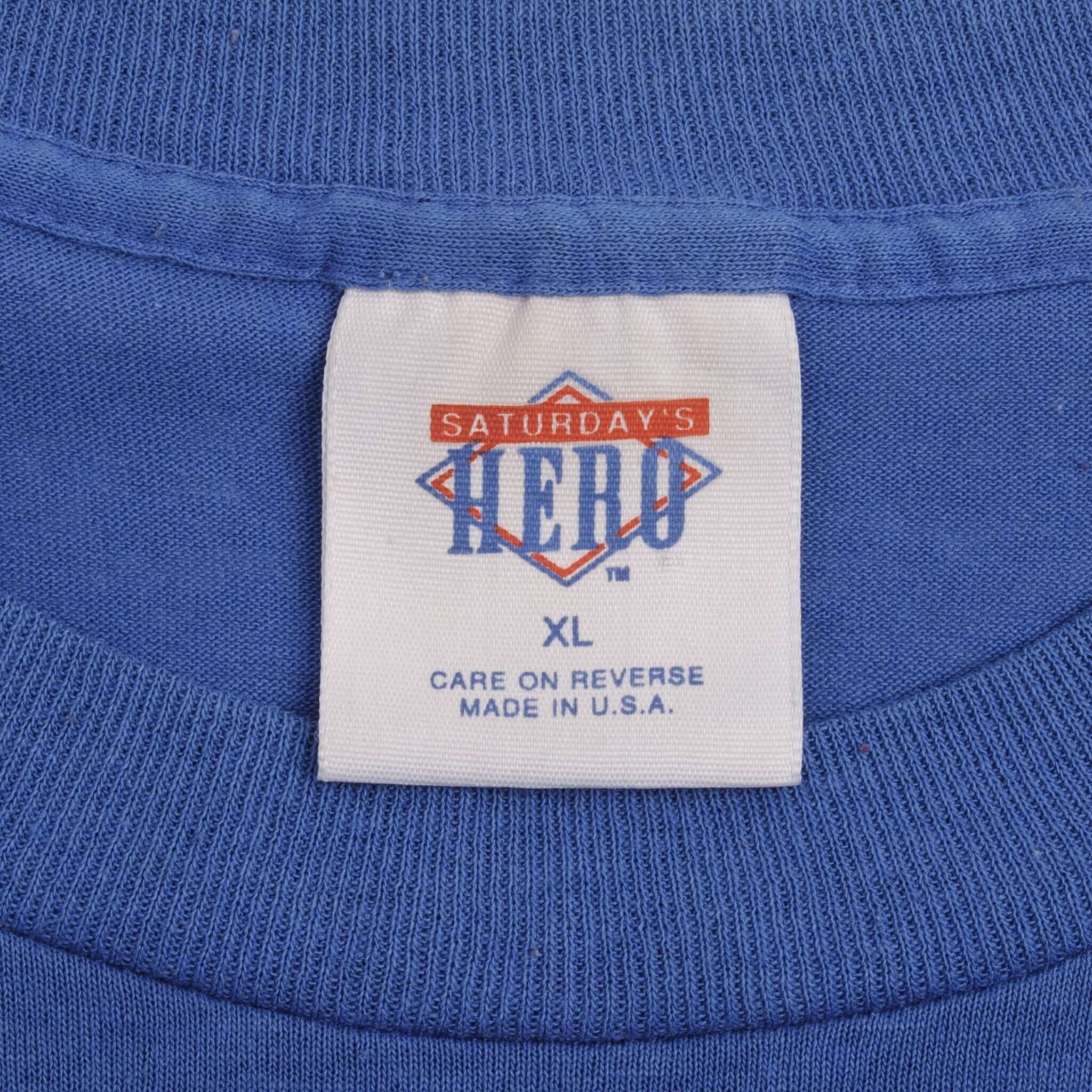 Vintage NBA Detroit Pistons Isiah Thomas 1990 Tee Shirt Size Large Made In USA With Single Stitch Sleeves