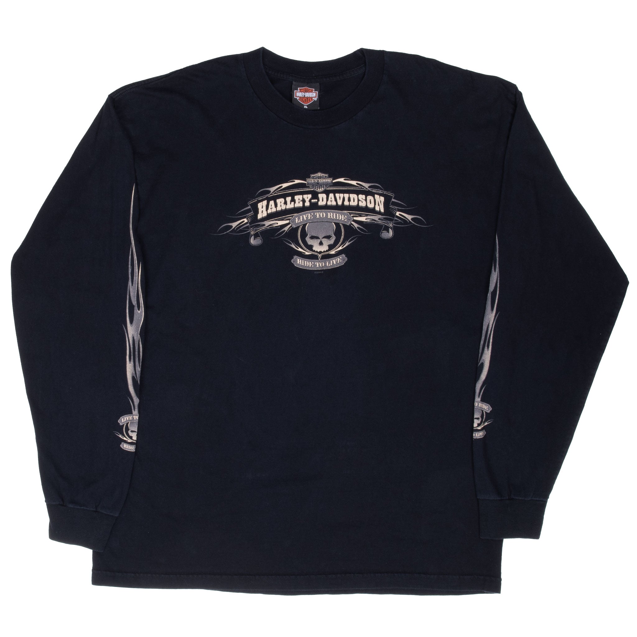 Vintage Harley Davidson Muncie Indiana Long Sleeve Tee Shirt 2004 Size XL