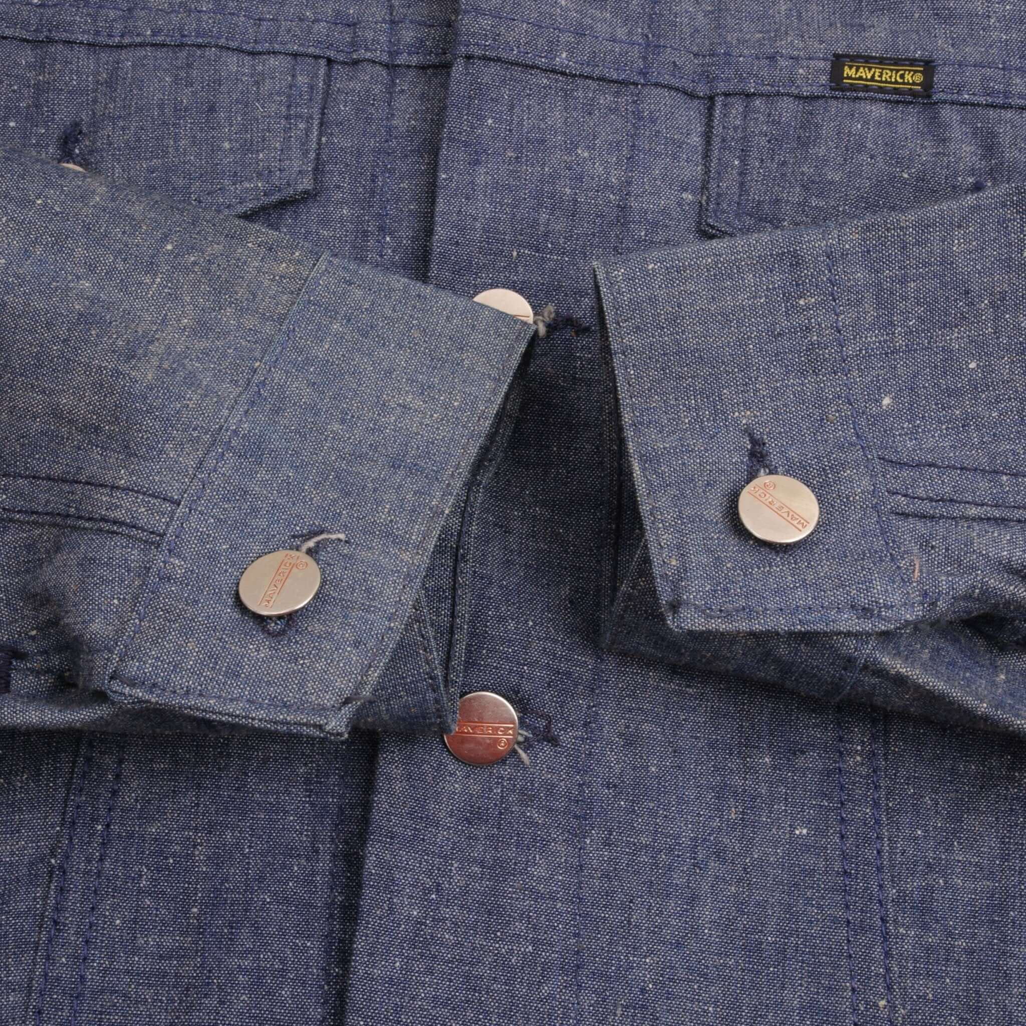 Vintage Maverick Denim Jacket 3J47Mj Size 36 Made In USA