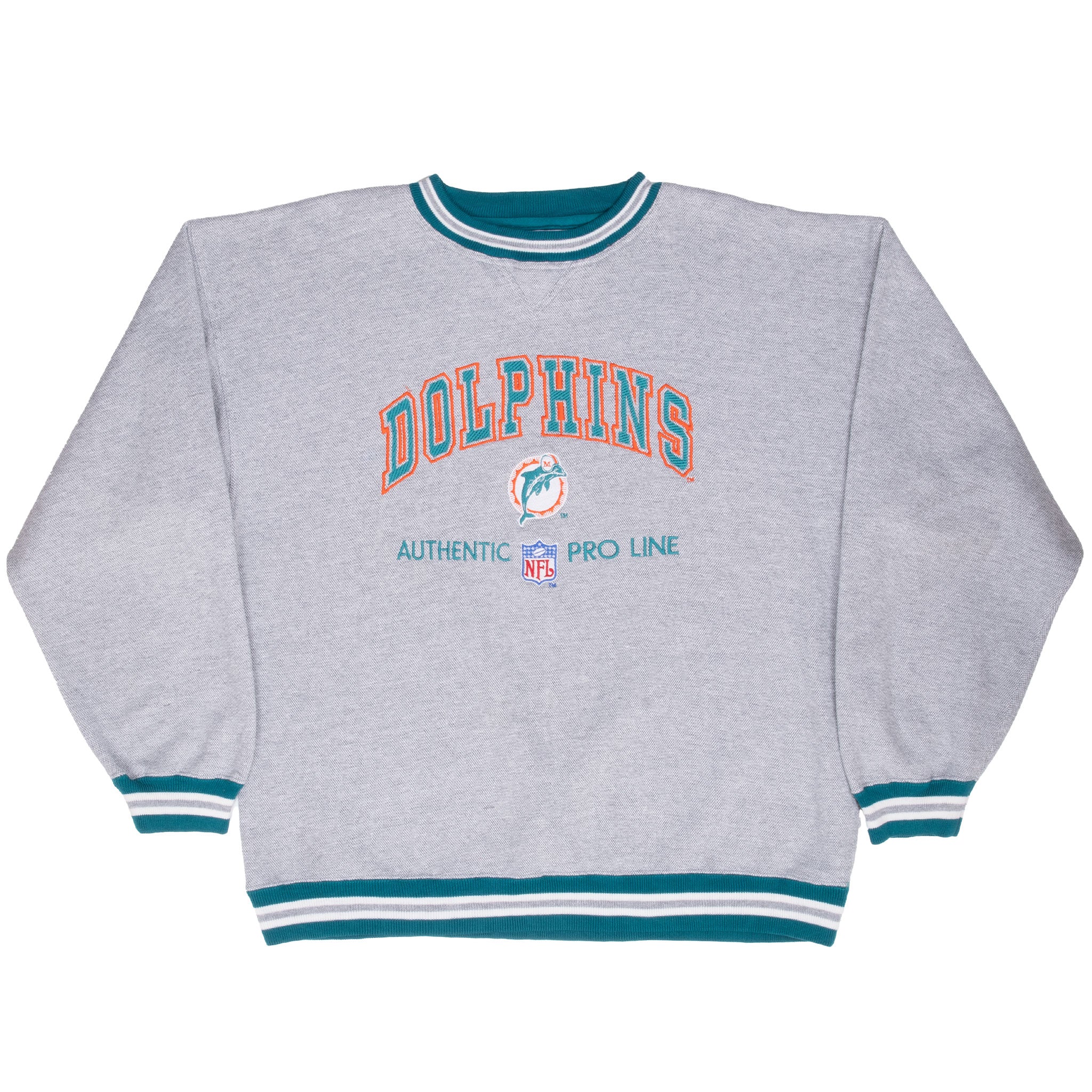 Vintage Nfl Miami Dolphins Embroidered 1990S Sweatshirt Size XL