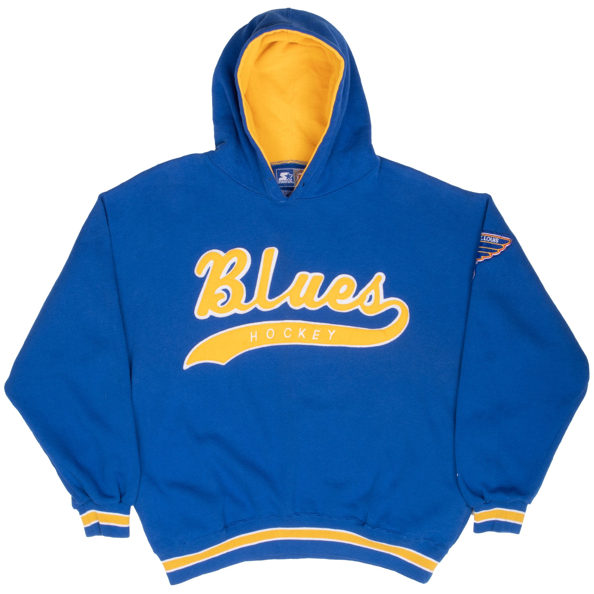 Vintage Nhl St Louis Blues Hoodie Starter Sweatshirt 1990S Size Medium