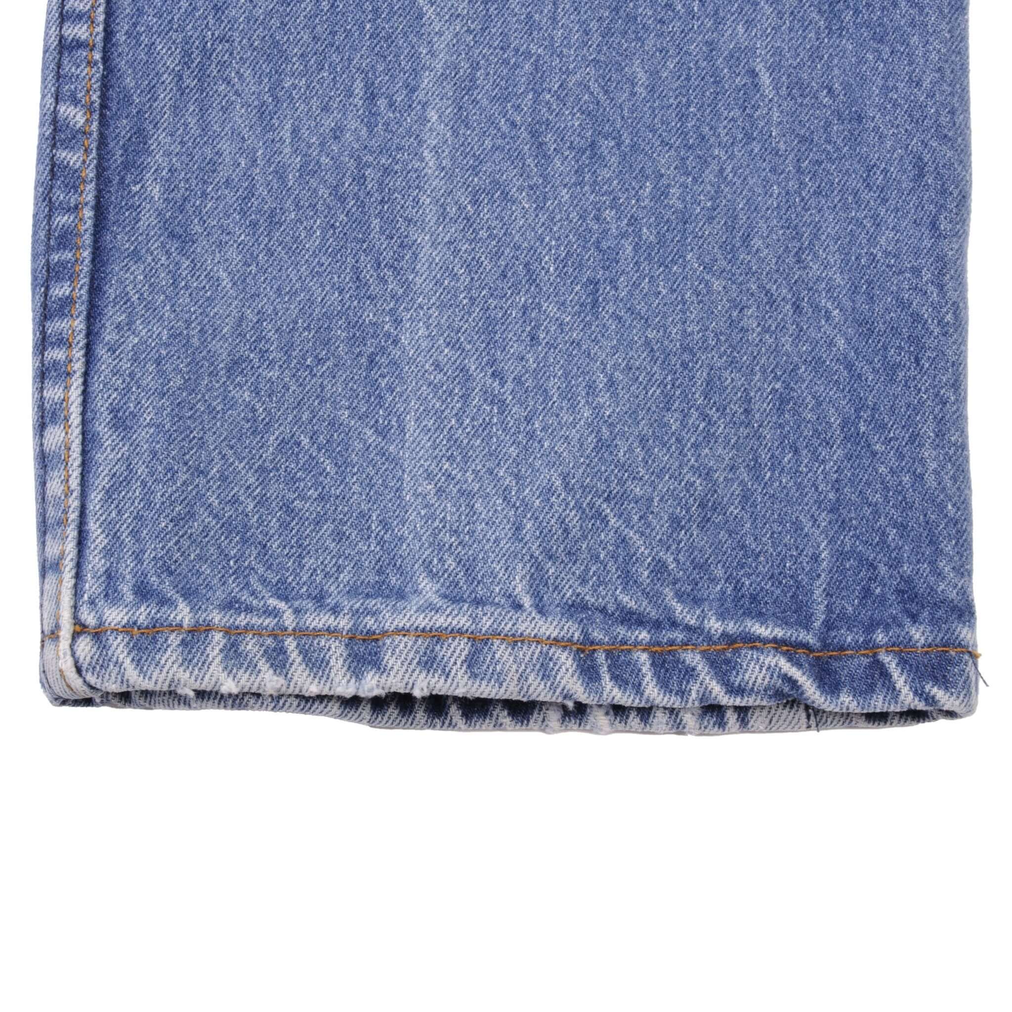 Beautiful Indigo Levis 501 Jeans 1980s Made in USA with Medium Light Wash Size on tag 34X32 Actual Size 32X32 Back Button #571