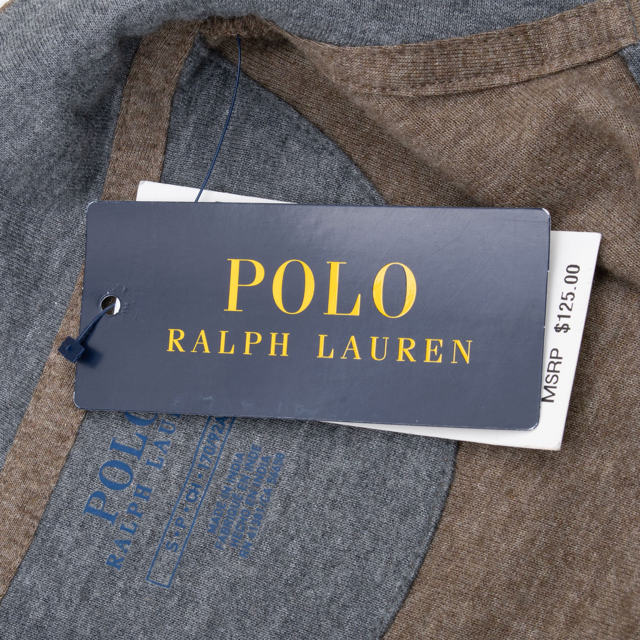 Polo Ralph Lauren Light Brown Quarter Zip Sweatshirt Size Small Deadstock