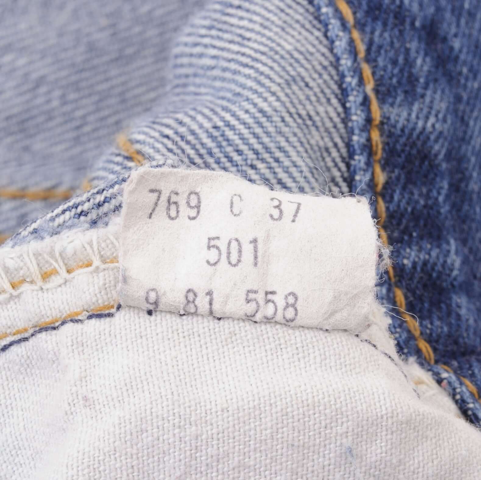 Beautiful Indigo Levis 501 Jeans 1980s Made in USA with Medium Wash With Blue Bar Tacks Size on tag 34X32 Actual Size 33X30 Back Button #558