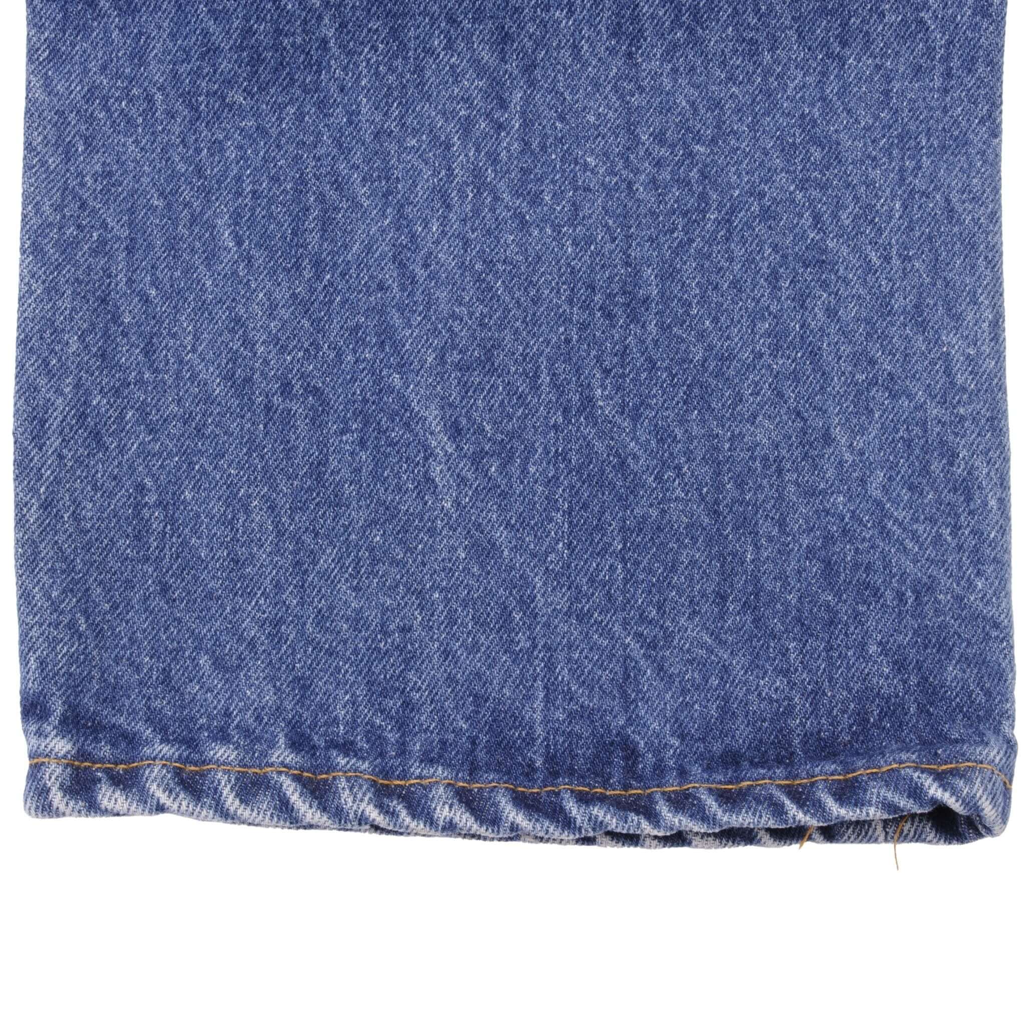 Beautiful Indigo Levis 501 Jeans 1980s Made in USA with Medium Wash With Blue Bar Tacks Size on tag 34X32 Actual Size 33X30 Back Button #558