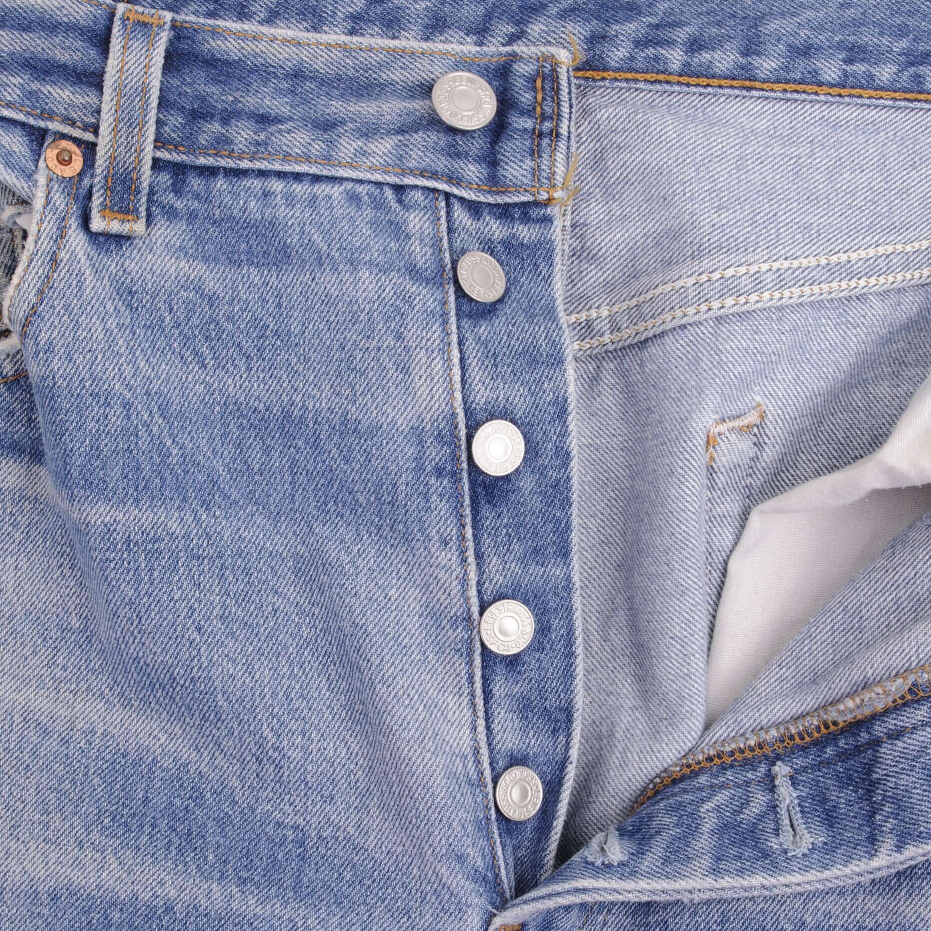 VINTAGE LEVIS 501 INDIGO JEANS 1980S SIZE 35X29 W35 L29 MADE IN USA