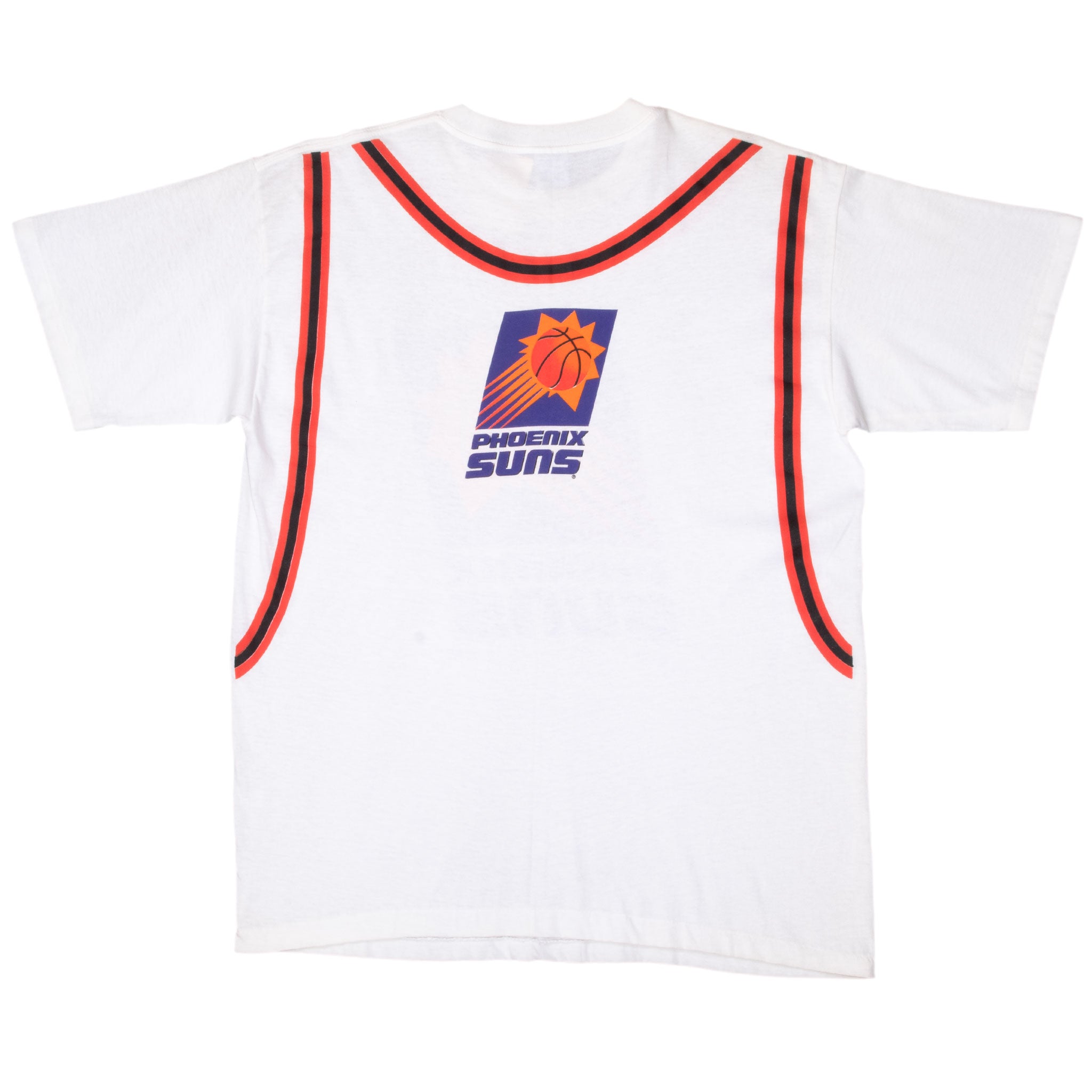 Vintage Nba Phoenix Suns 1990S White Tee Shirt Size XL Deadstock With Single Stitch Sleeves