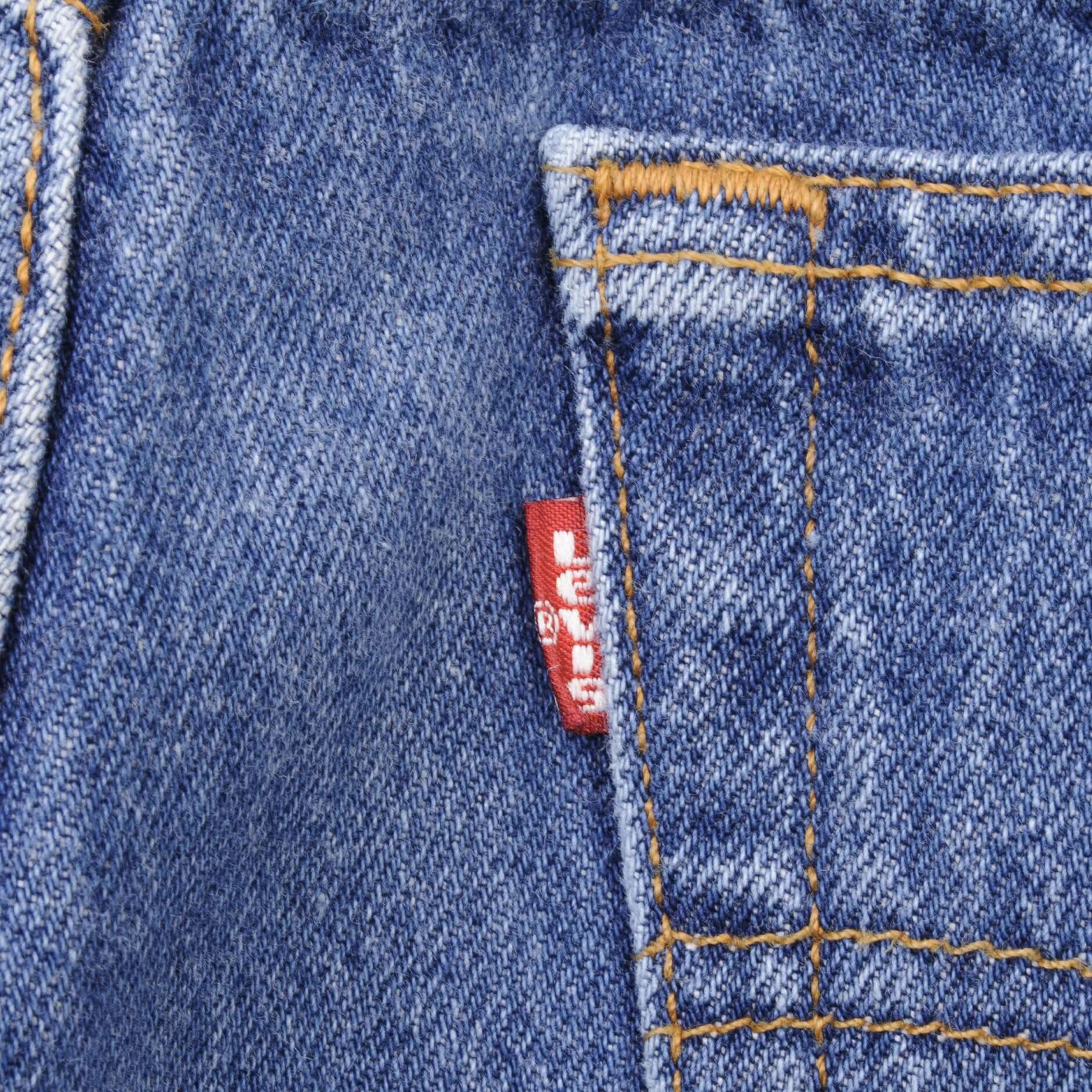 Beautiful Indigo Levis 501 Jeans 1980s Made in USA with Medium Wash Size on tag 34X32 Actual Size 33X31 Back Button #532