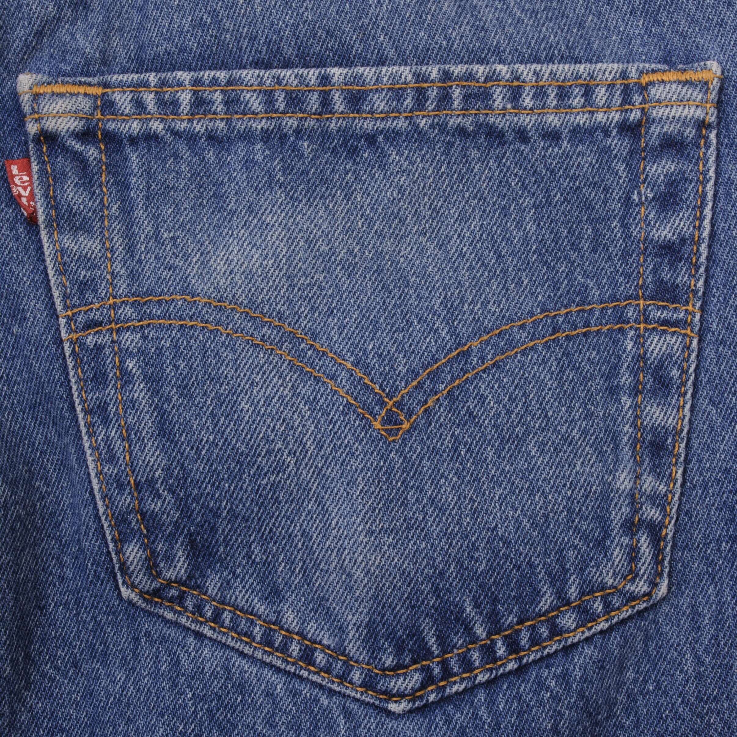 Beautiful Indigo Levis 501 Jeans 1980s Made in USA with Medium Wash Size on tag 34X34 Actual Size 34X34 Back Button #524