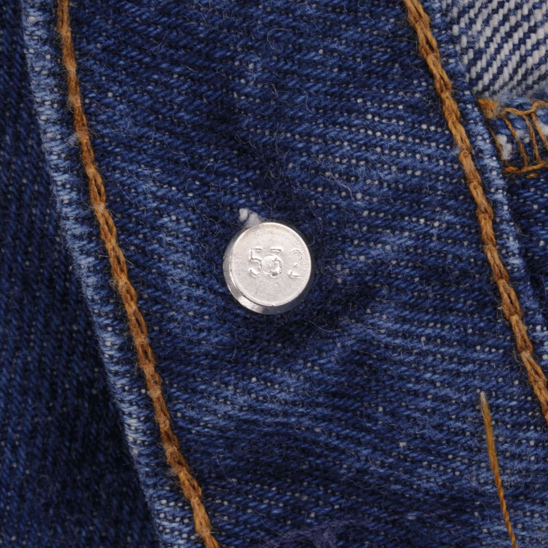 Beautiful Indigo Levis 505 Jeans Made in USA with Medium Dark wash, Not Original Hem  Size on Tag 40X32  Actual Size 40X30.5  Back Button #532