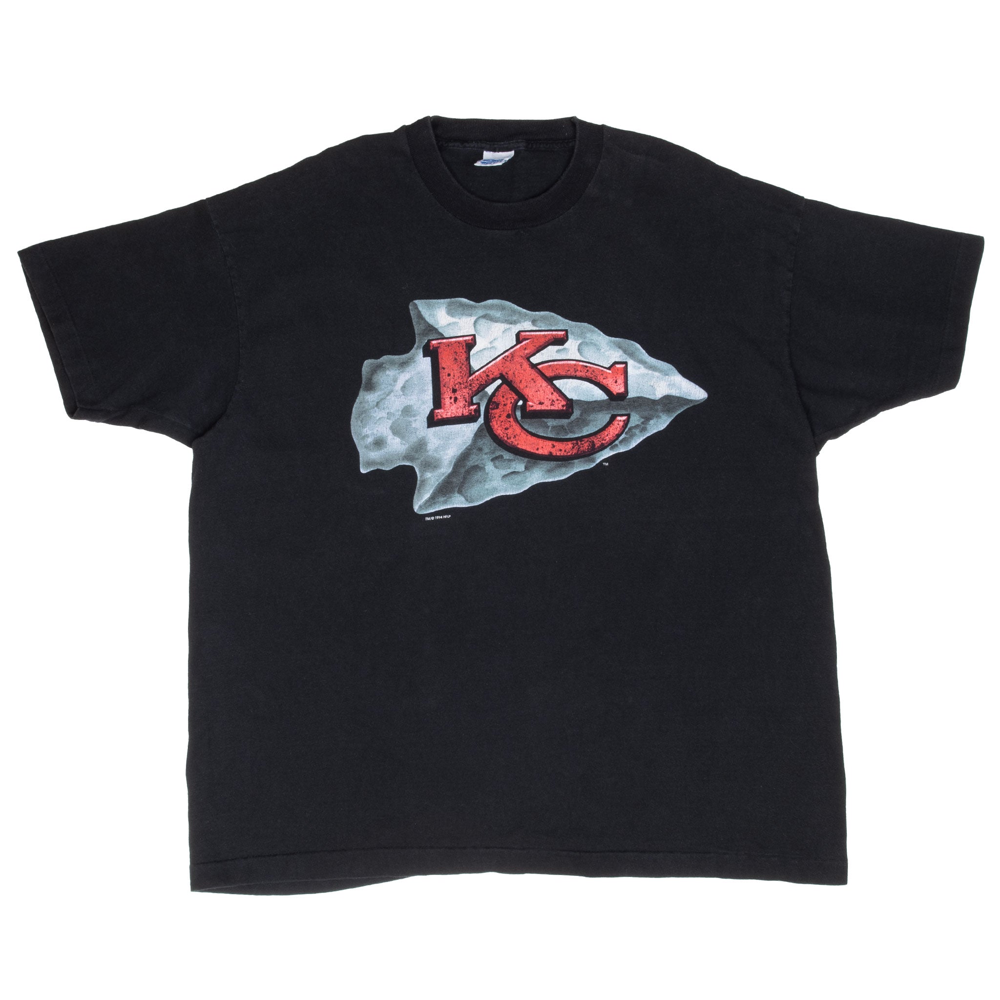 Vintage Nfl Kansas City Chiefs Tee Shirt 1994 Size XL Made In Usa With Single Stitch Sleeves