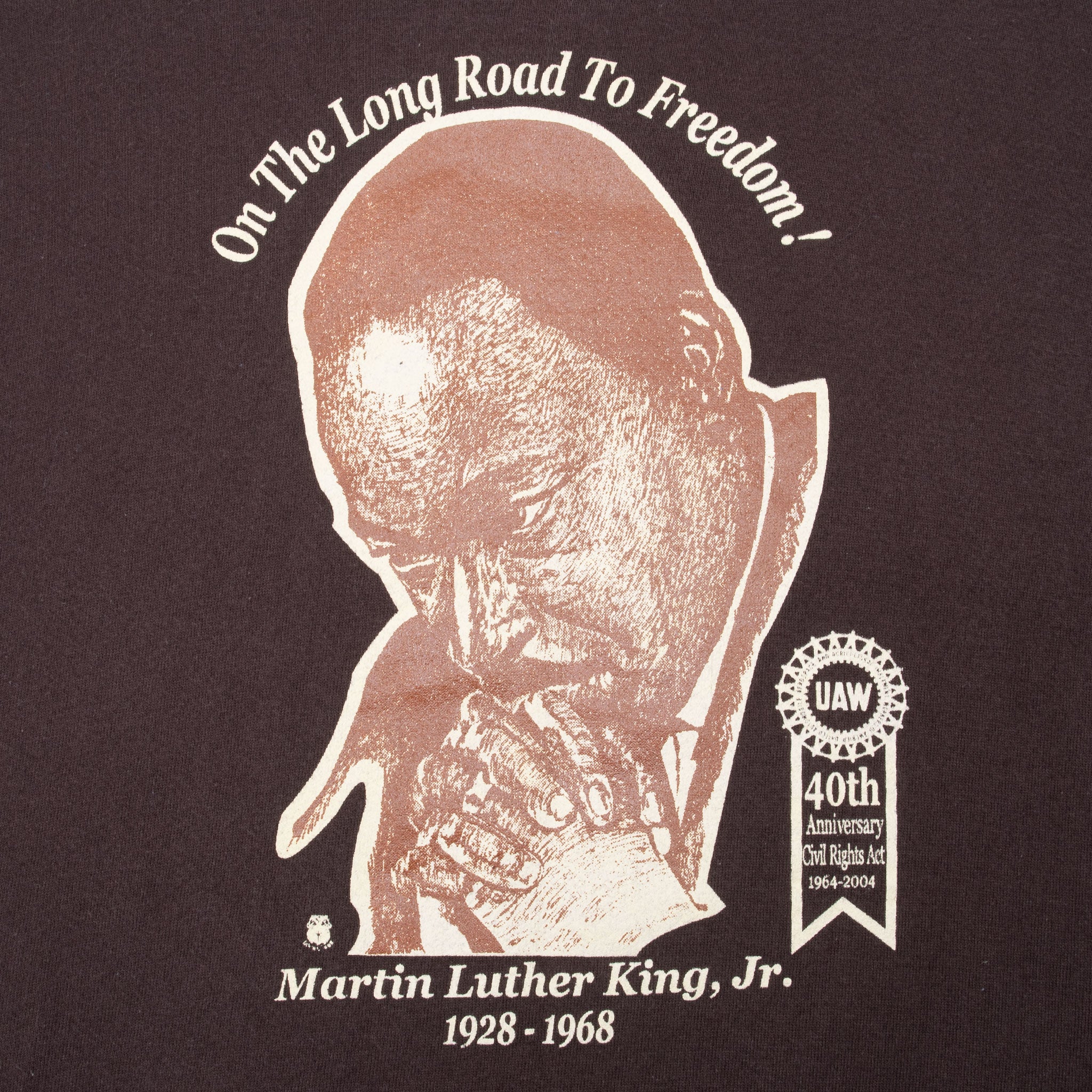 Vintage Martin Luther King Jr On The Long Road To Freedom 2004 Sweatshirt Size XL Made In Usa