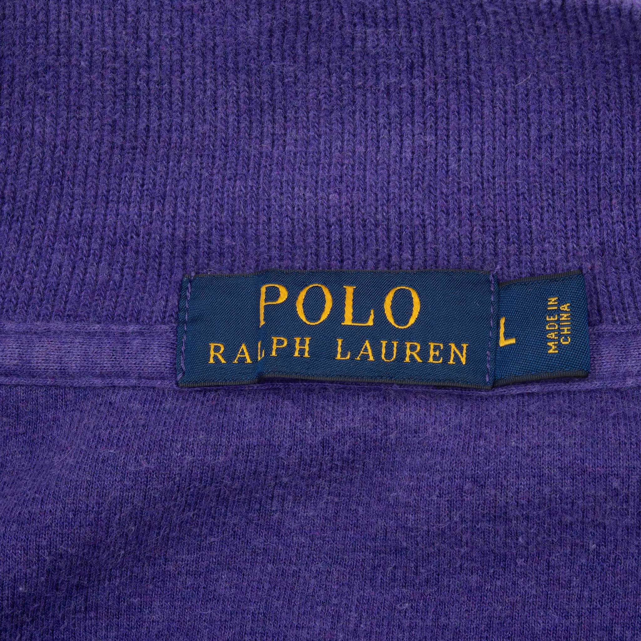 Vintage Ralph Lauren Purple Quarter Zip Sweater Size Large