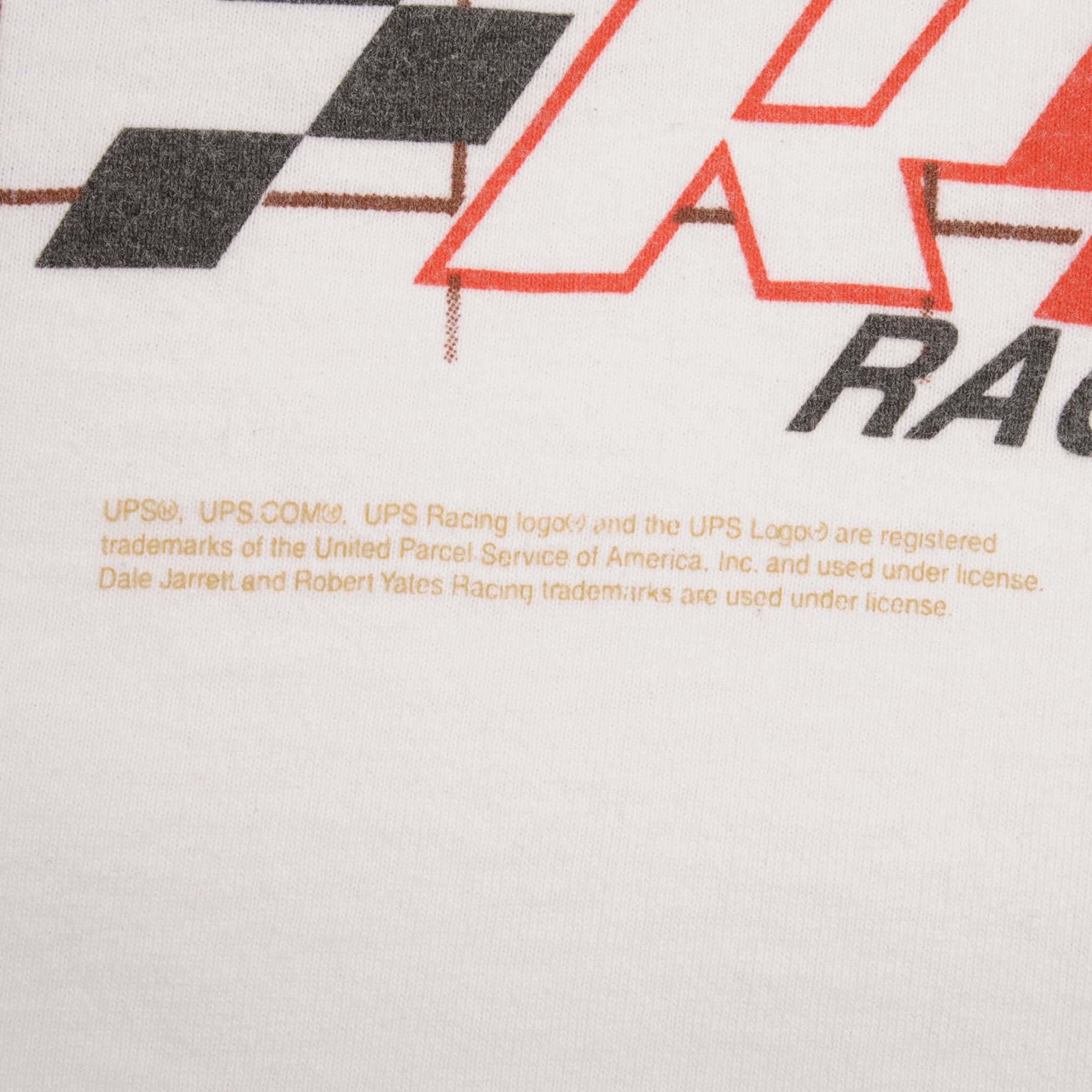 Vintage Nascar Dale Jarret Ups #88 Special Delivery All Over Print Early 2000S Tee Shirt Size Large