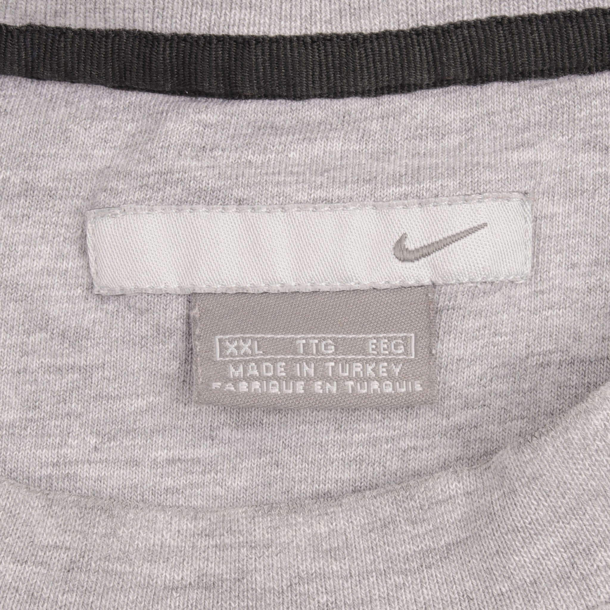 Vintage Nike Classic Swoosh Grey Sweatshirt 2000S Size 2XL