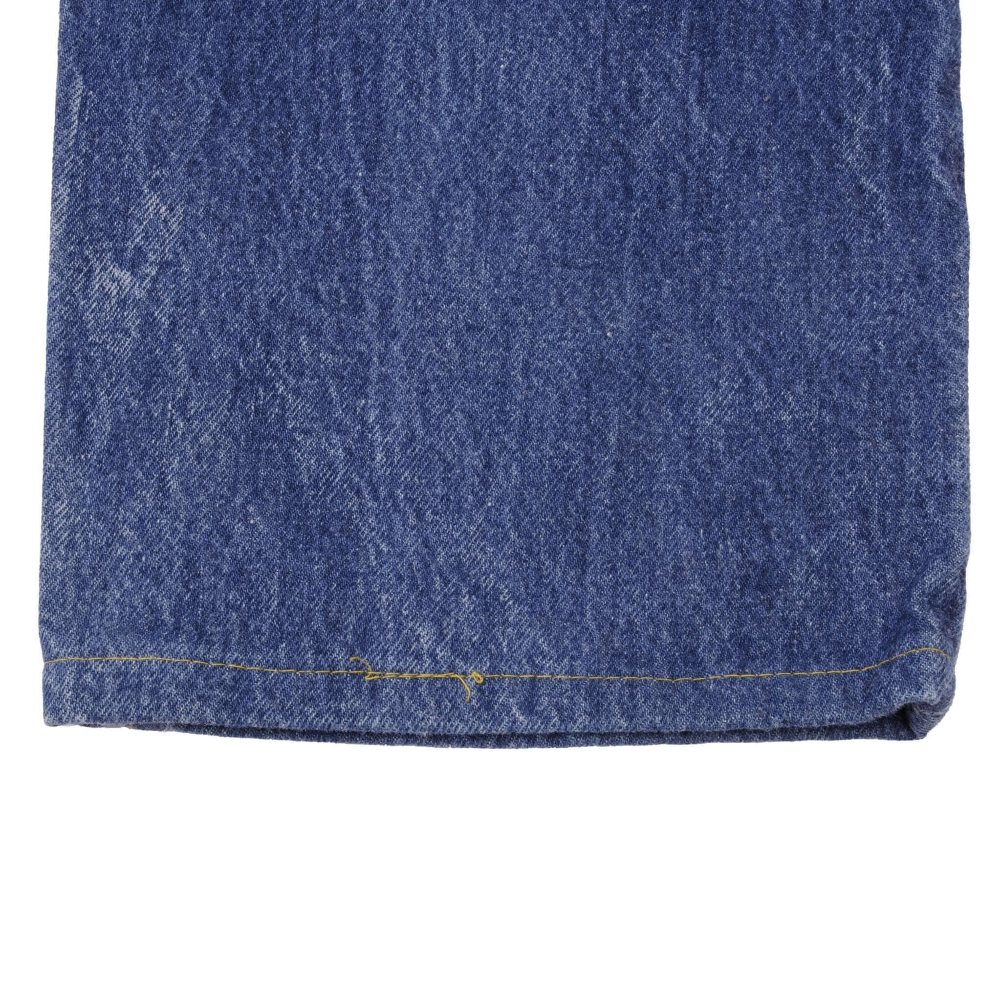 Beautiful Indigo Levis 501 Jeans 1980s Made in USA with Medium Wash Size on tag 34X36 Actual Size 34X33 Back Button #544 No Original Hem