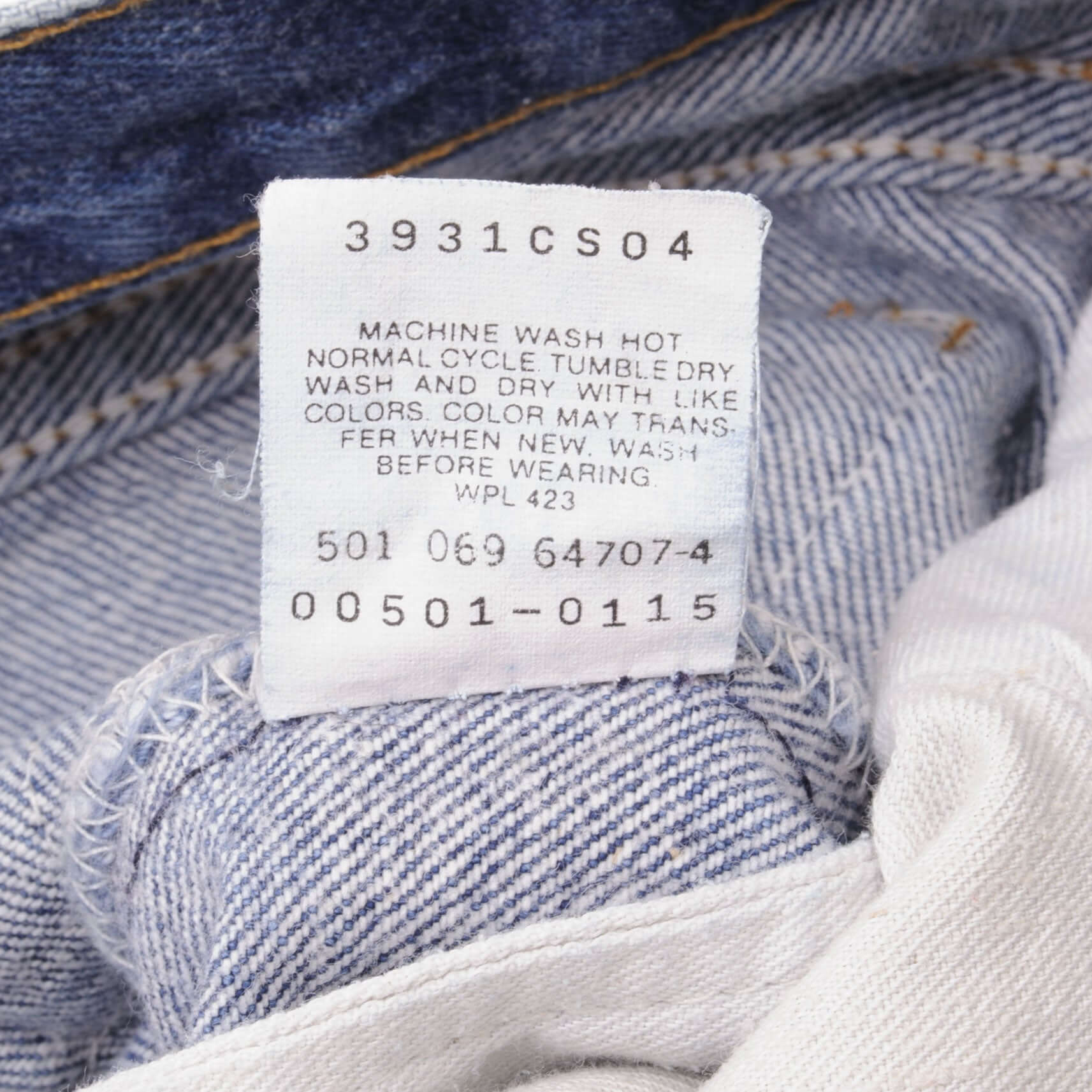 Beautiful Indigo Levis 501 Jeans 1980s Made in USA with Medium Dark Wash Size on tag 33X36 Actual Size 32X35 Back Button #501