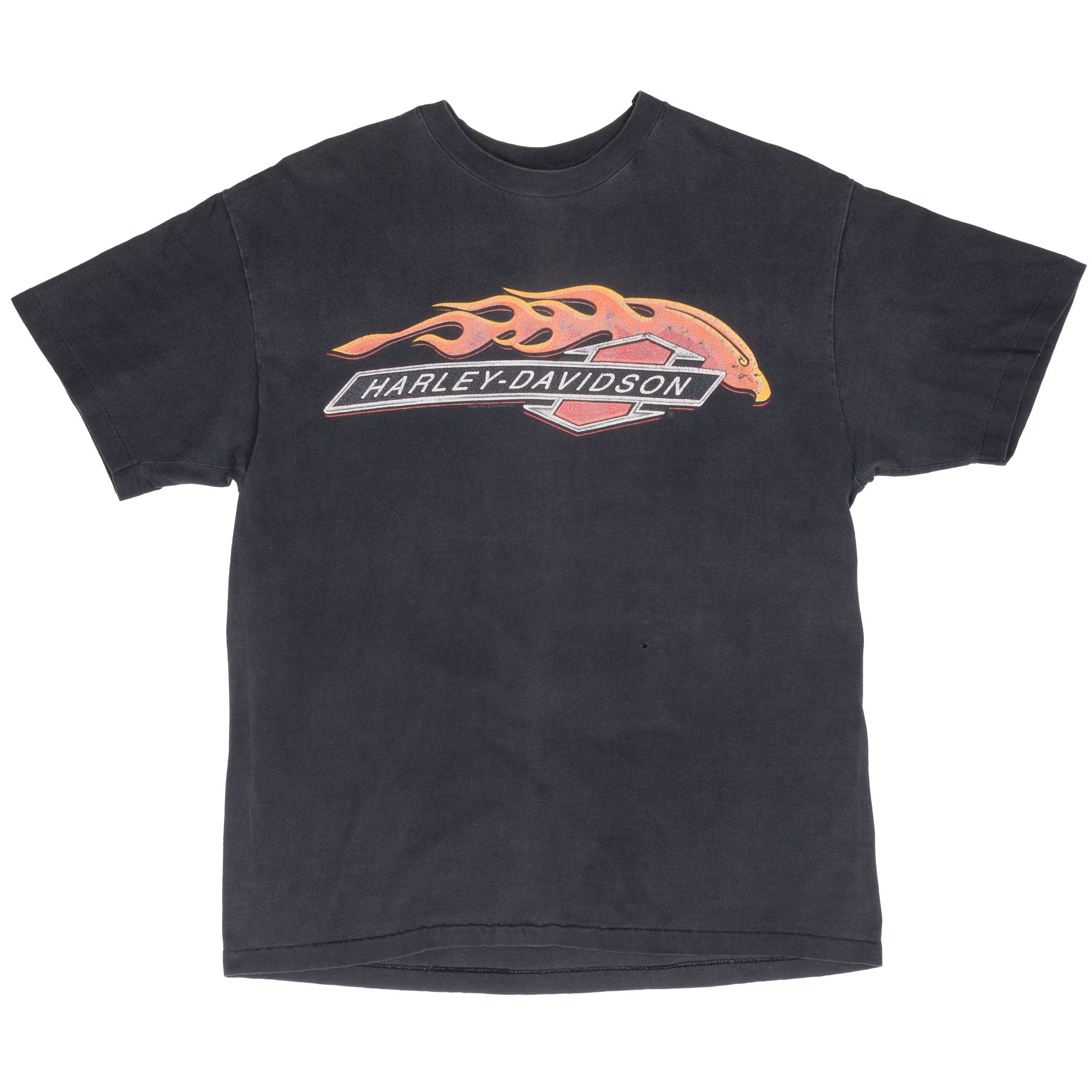 Vintage Harley Davidson Rapid City South Dakota 1993 Tee Shirt Size Large Made In Usa With Single Stitch Sleeves