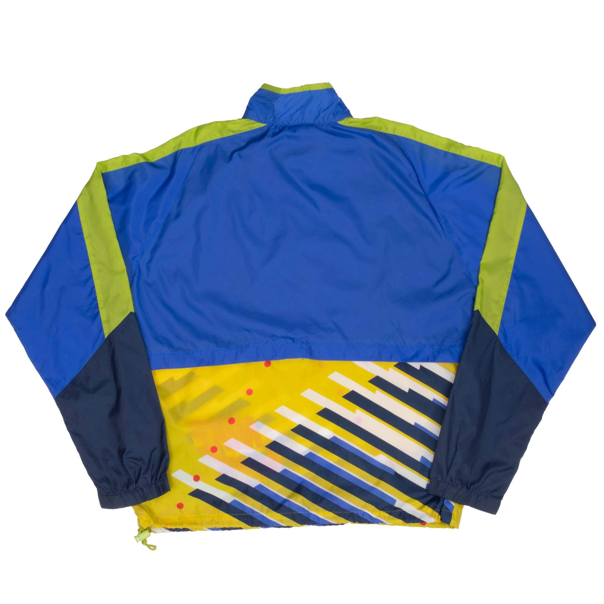 Vintage Nike Swoosh Blue And Yellow Pullover Windbreaker Jacket 1980S Size Medium