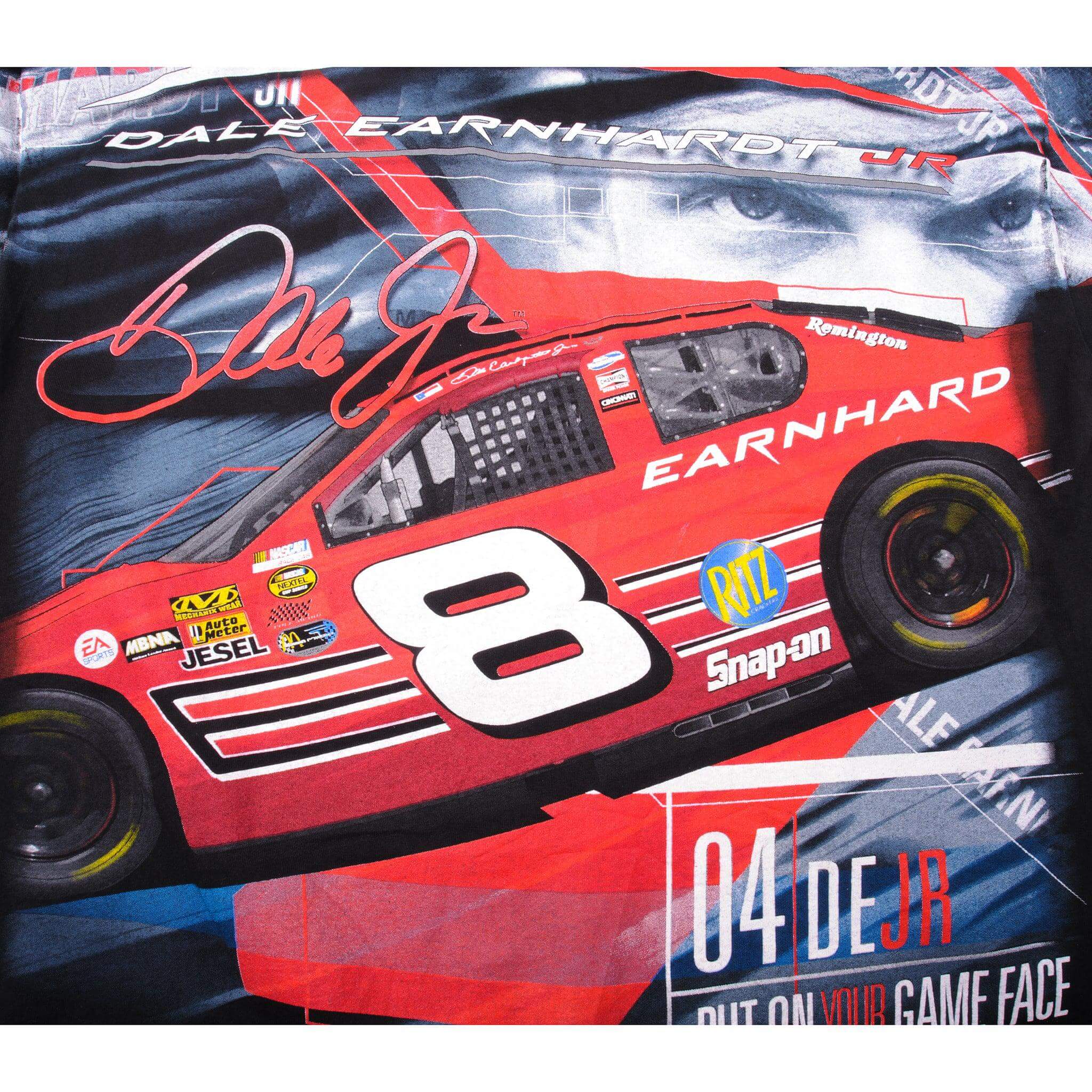 Vintage All Over Print Nascar Dale Earnhardt Jr Tee Shirt 00s Size XLarge