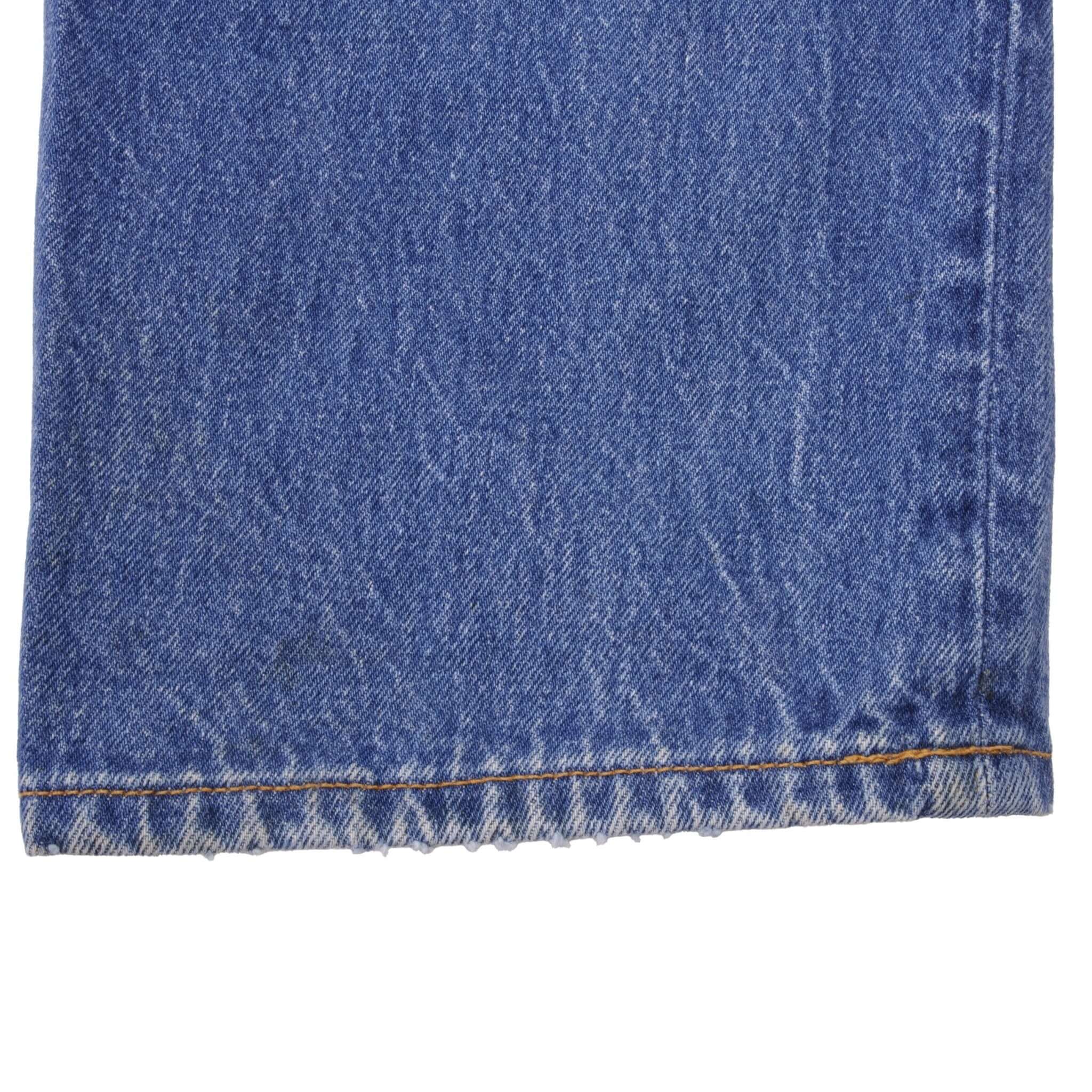 Beautiful Indigo Levis 501 Jeans 1980s Made in USA with Medium Wash Size on tag 34X34 Actual Size 33X34 Back Button #544