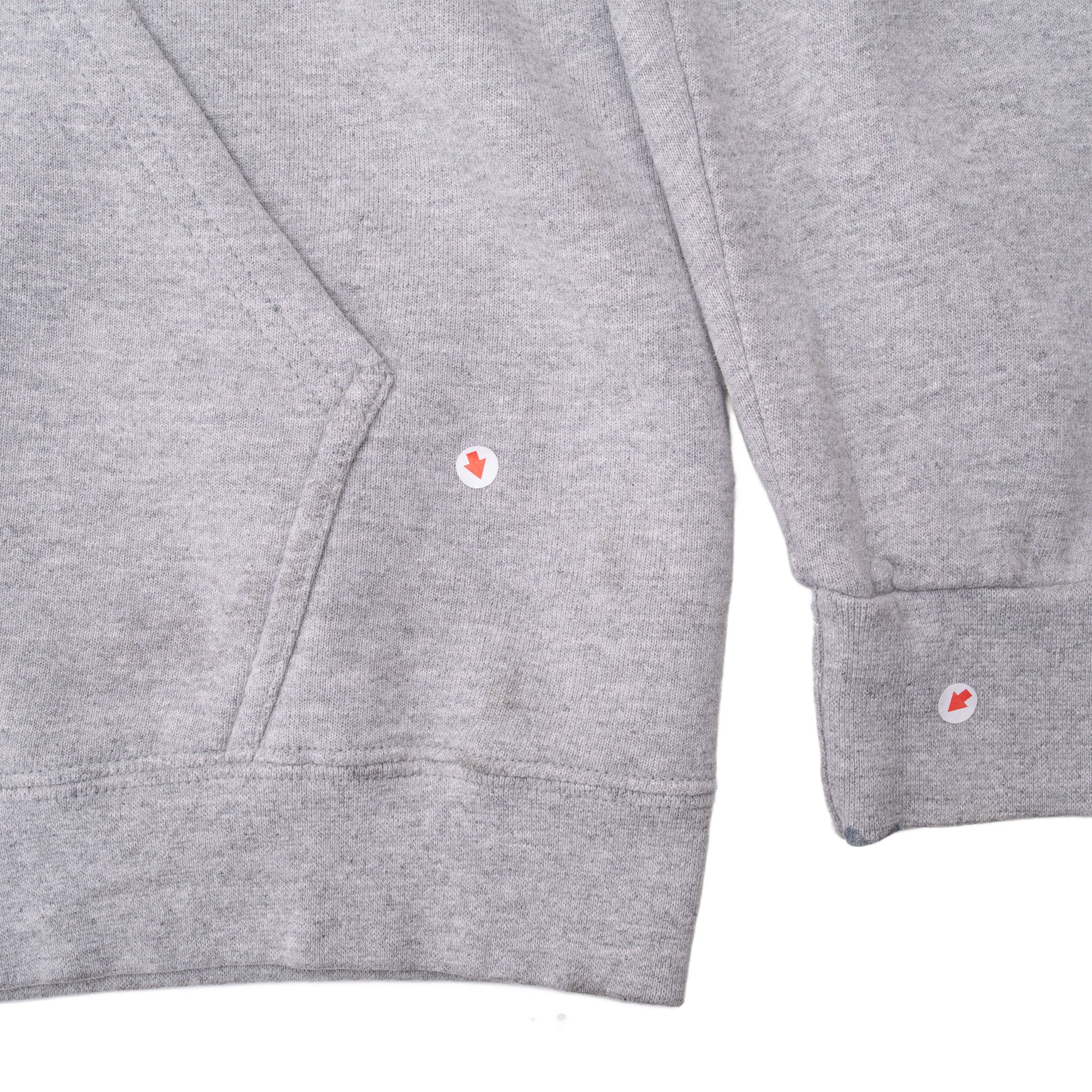 VINTAGE NIKE CENTER SWOOSH GREY TRAVIS SCOTT HOODIE SWEATSHIRT 2000S MEDIUM