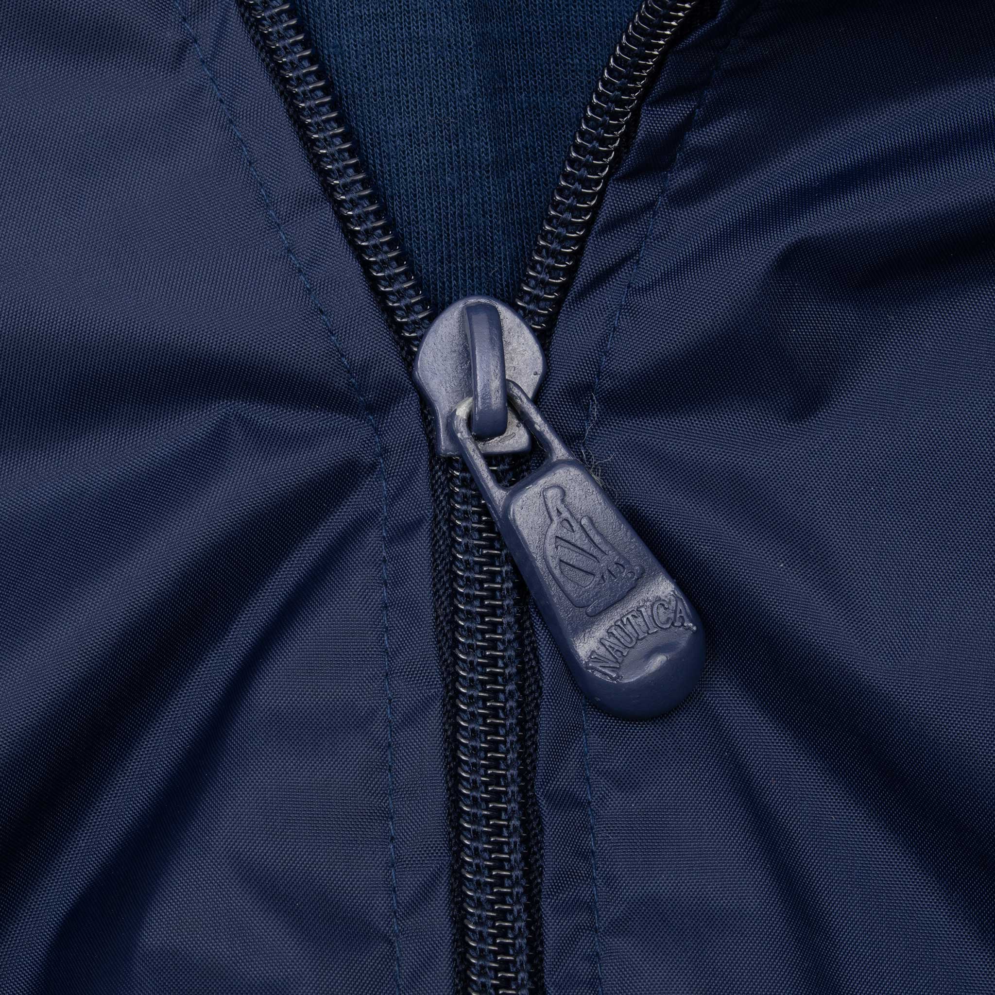 Vintage Nautica Blue Windbreaker Bomber Jacket 1990S Size Large