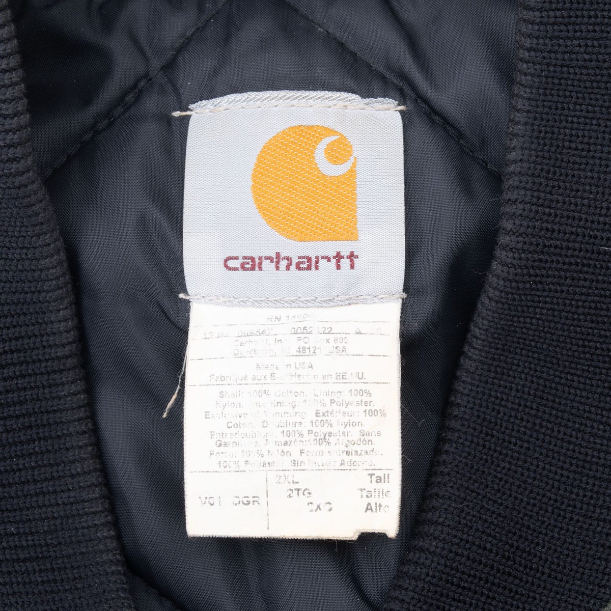 Vintage Carhartt Quilt Lined Green Vest Jacket 2004 V01Dgr Size 2Xl Tall Made In USA