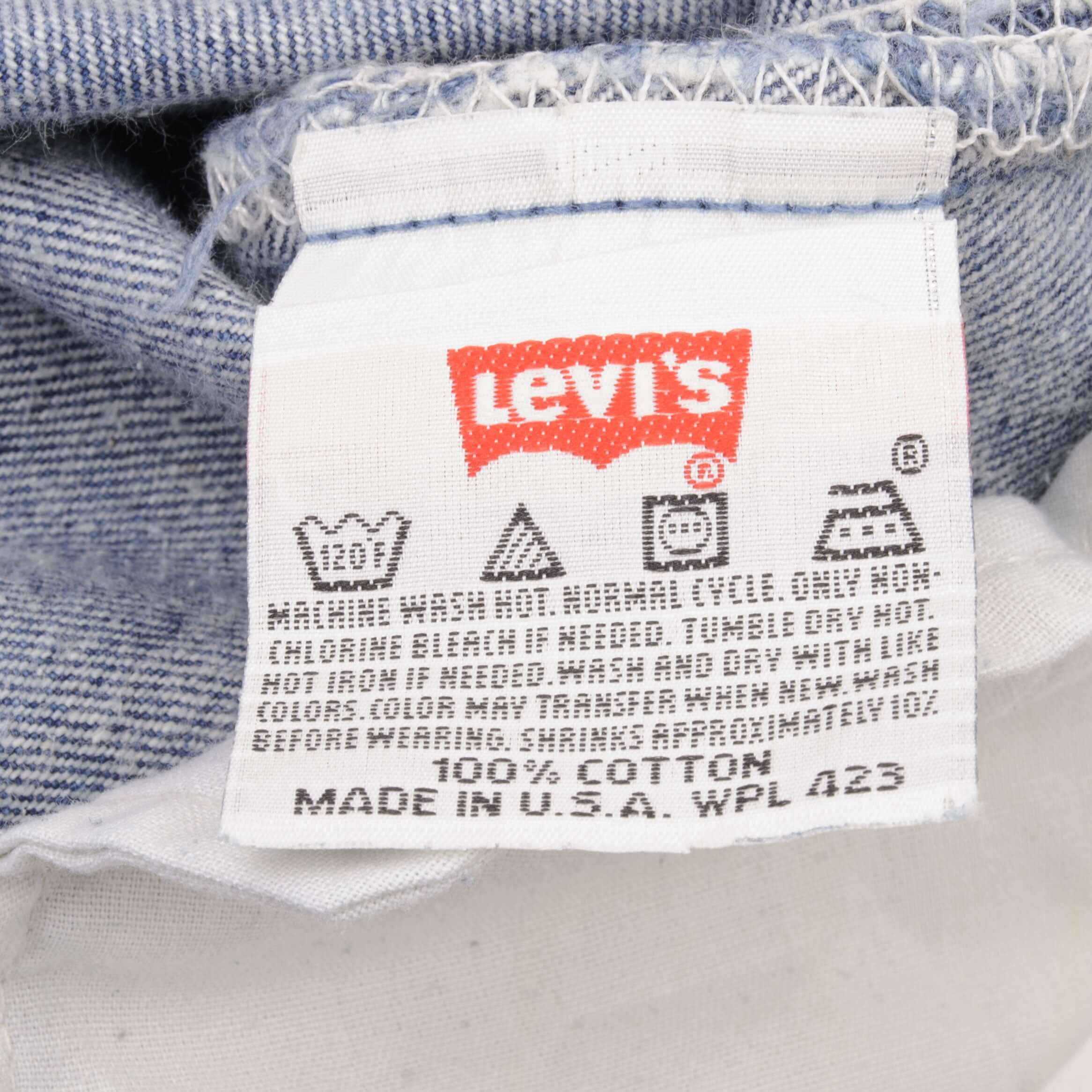 Beautiful Indigo Levis 501 Jeans 1990s Made in USA with Medium Wash Size on tag 34X34 Actual Size 34X32 Back Button #524