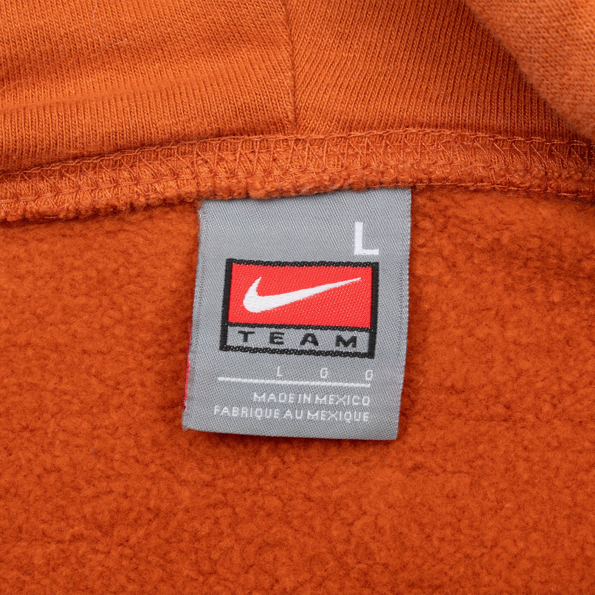 Vintage Ncaa Texas Longhorns Center Swoosh Nike Hoodie Sweatshirt 2000S Size Large